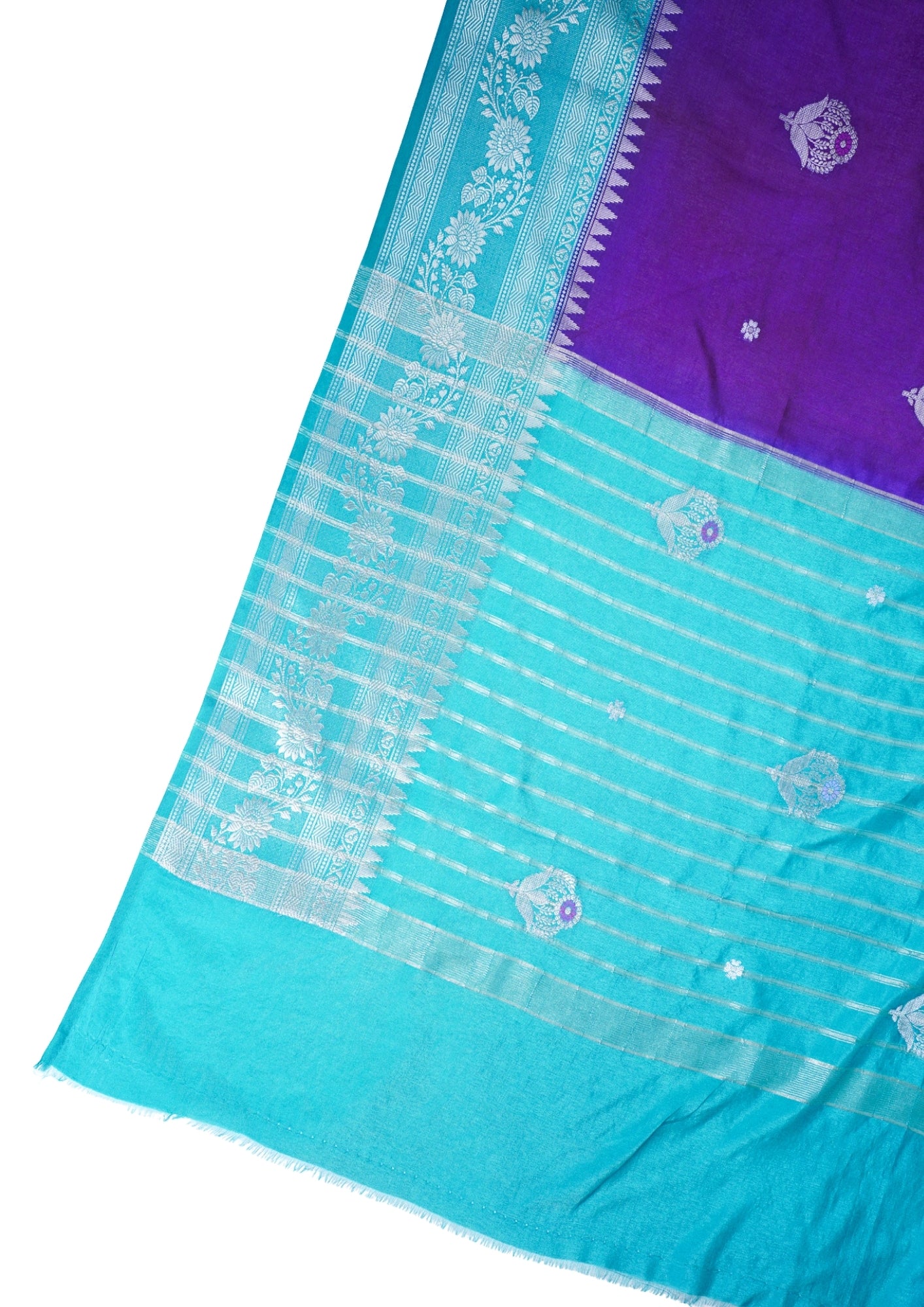 Deep Violet Handloom Banarasi Matka Silk Saree