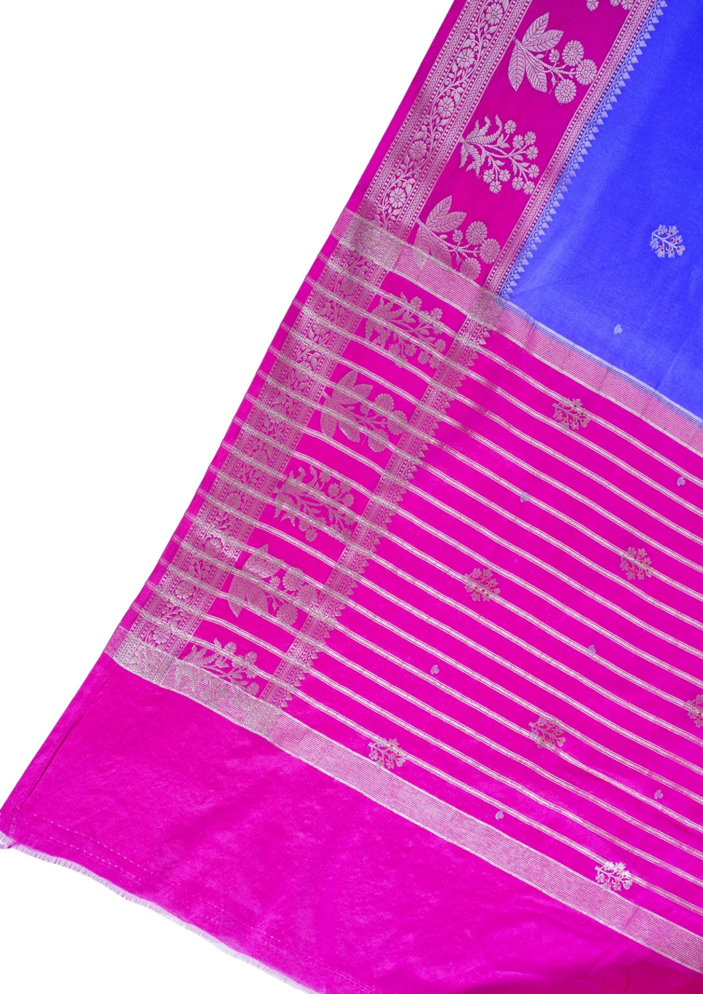 Royal Blue Handloom Banarasi Matka Silk Saree