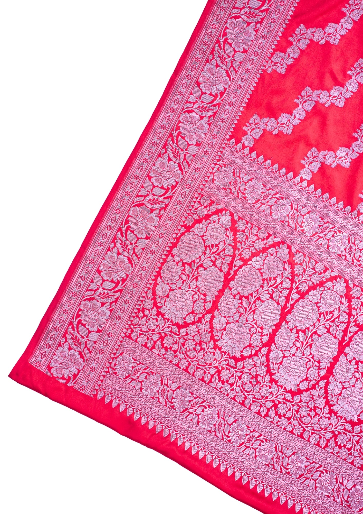 Rani RedBanarasi Mashru Katan Silk Saree