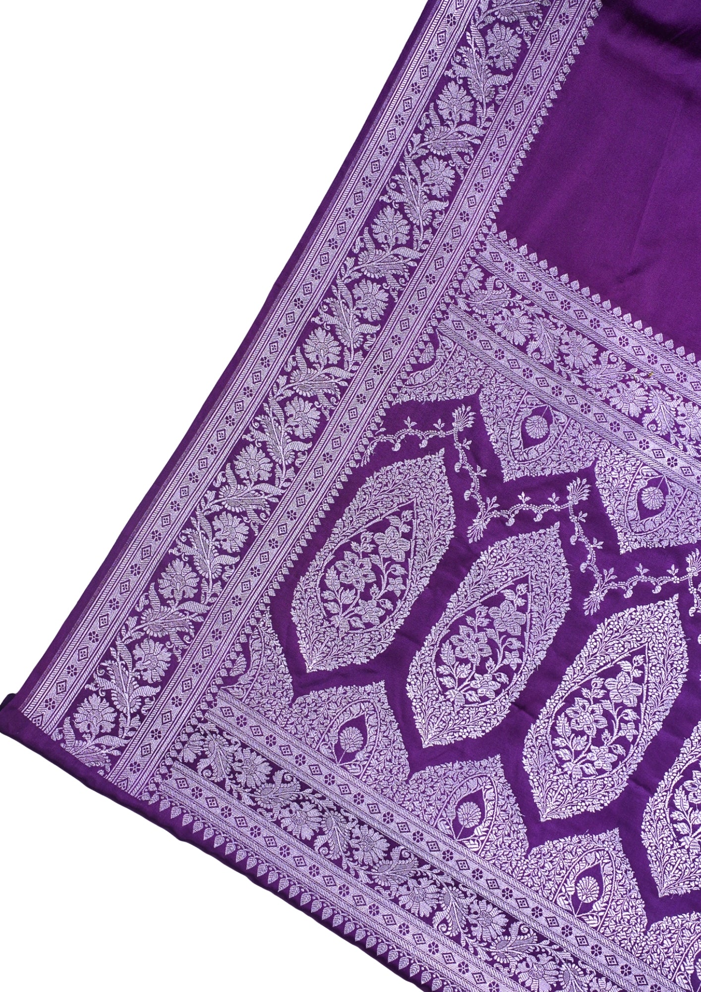 Royal Purple Banarasi Mashru Katan Silk Saree