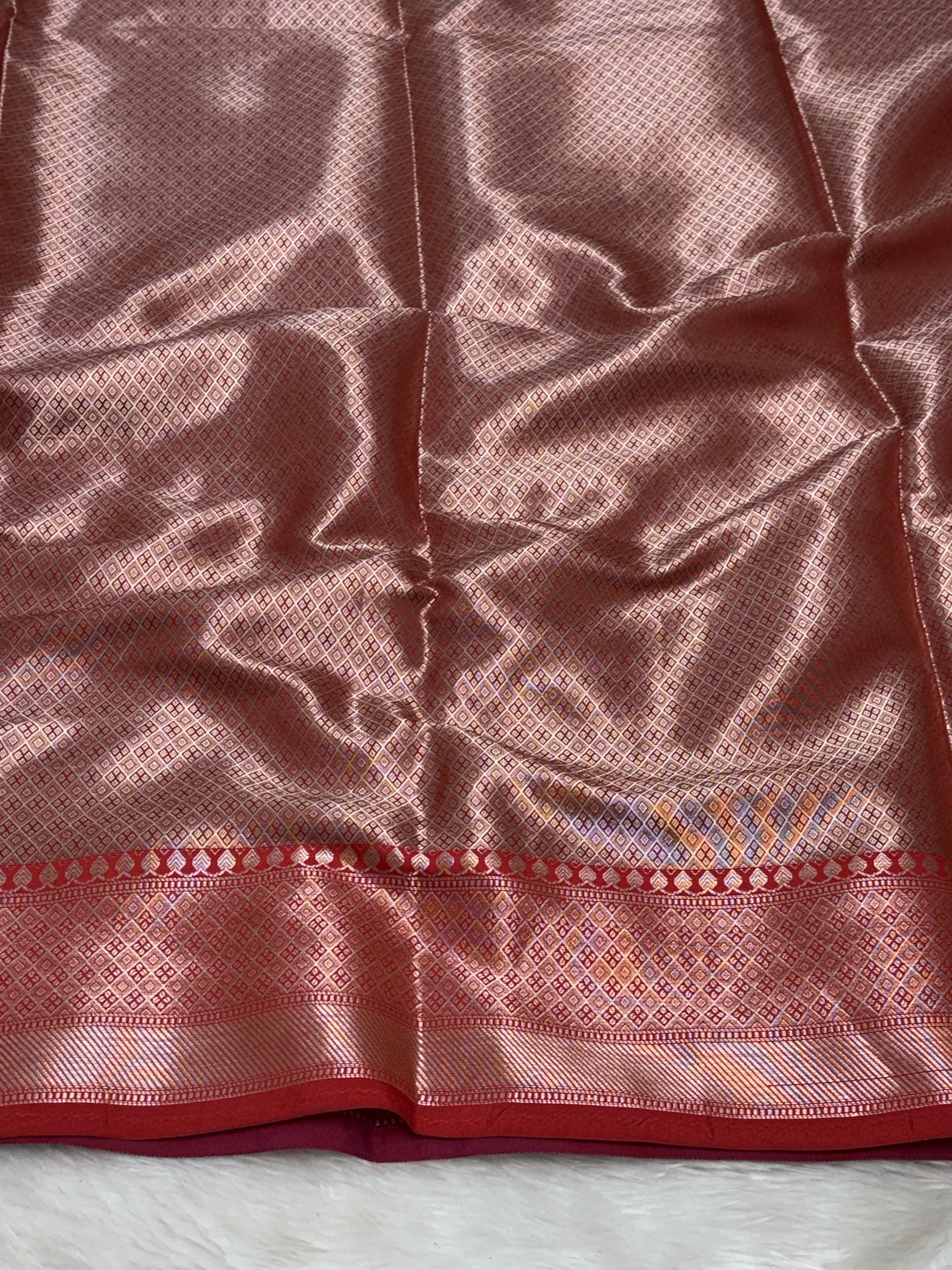 Royal Amethyst Purple Banarasi Minakari Border Katan Silk Buti Weaving Saree
