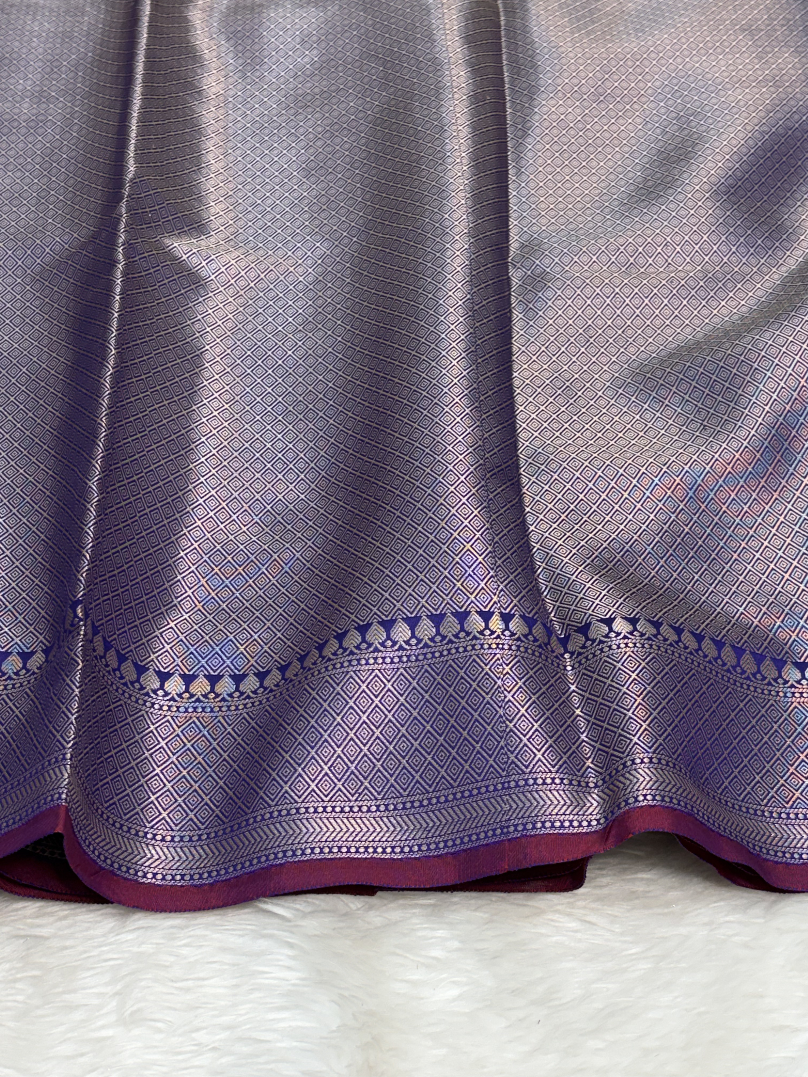 Royal Blue Katan Silk Banarasi Buti Saree