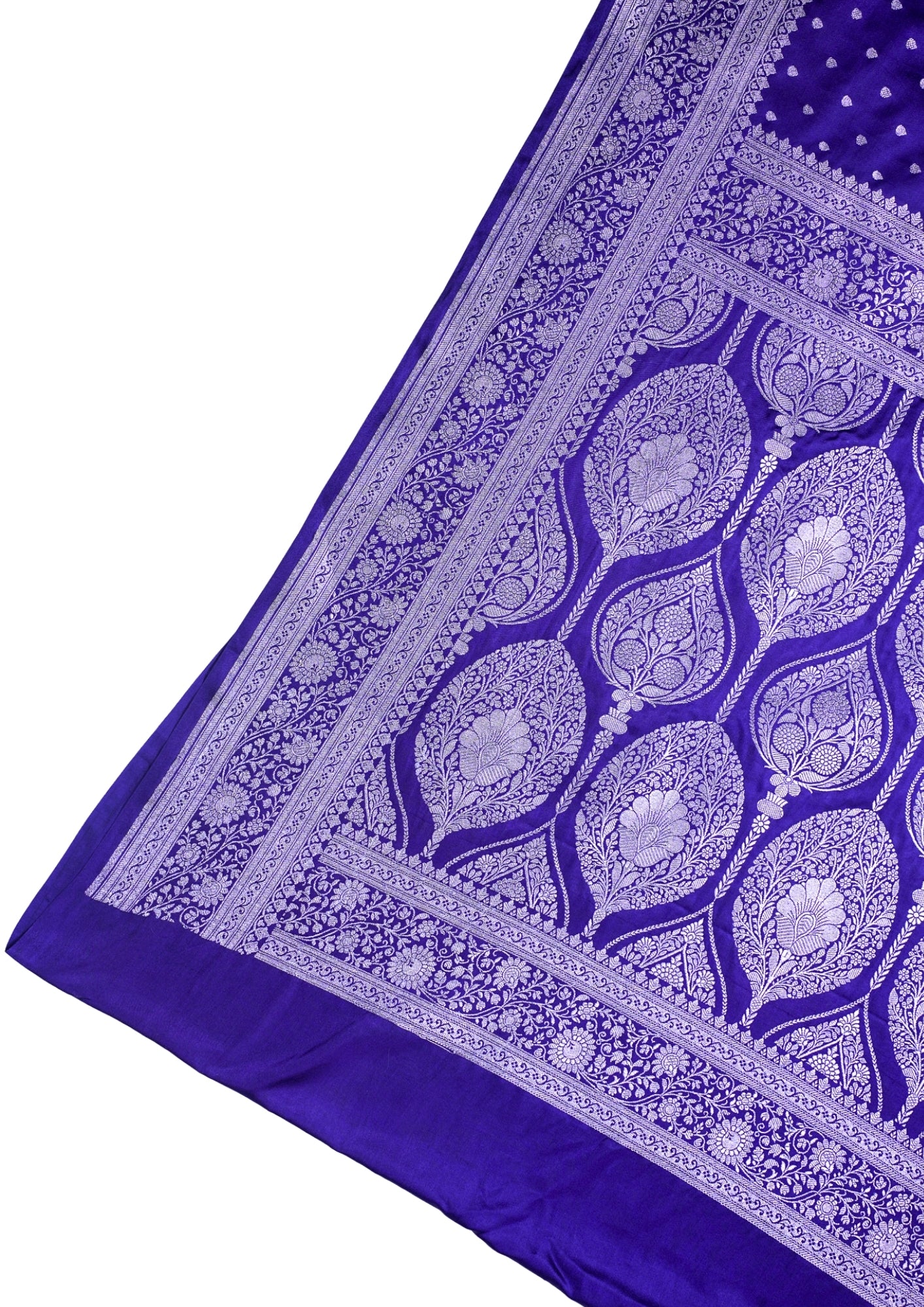 Royal Blue Banarasi Mashru Katan Silk Saree