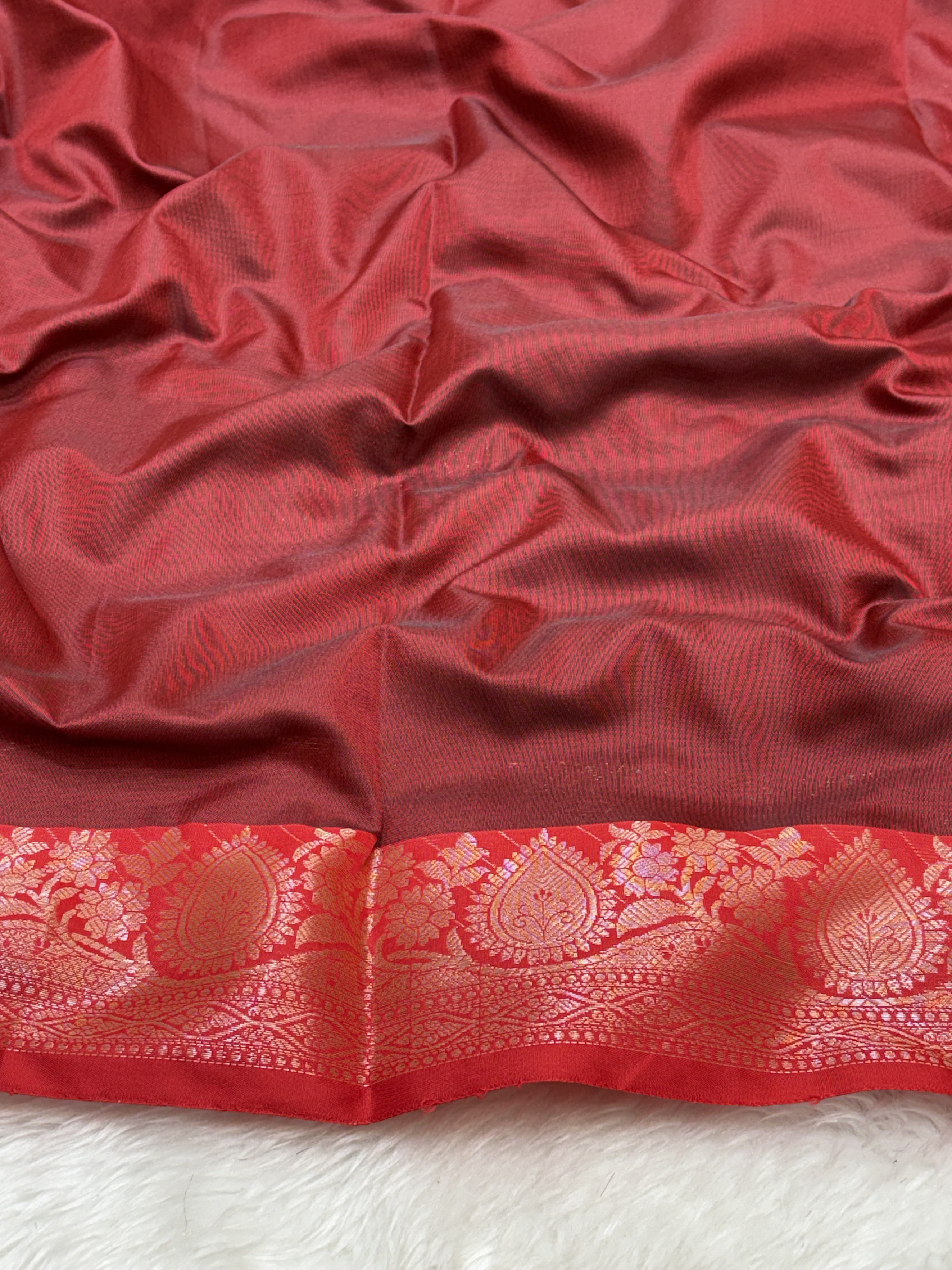 Midnight Navy Blue Soft Banarasi Katan Silk Buta Saree