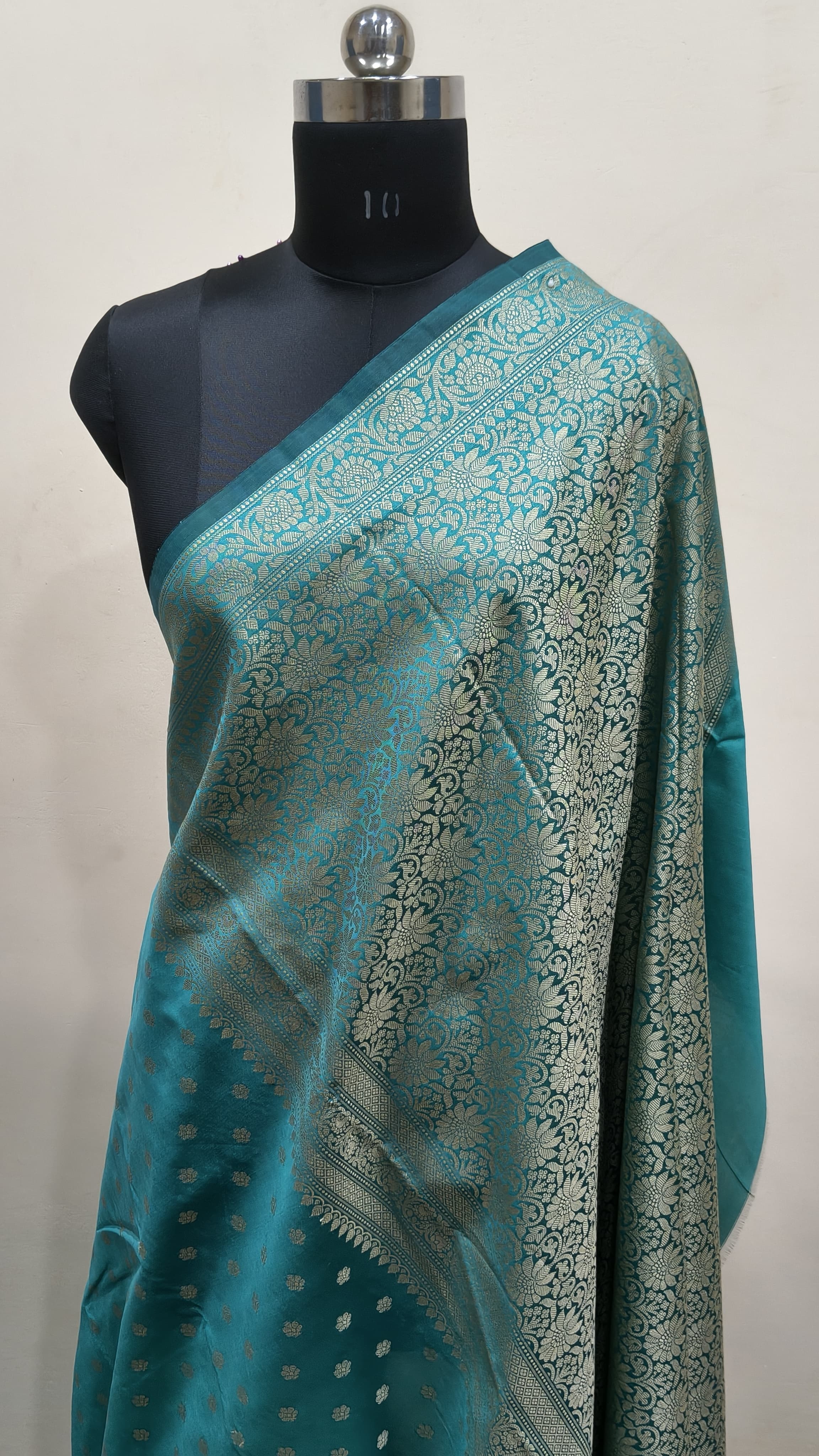 Turquoise Blue Banarasi Saree Banarasi Resham Silk