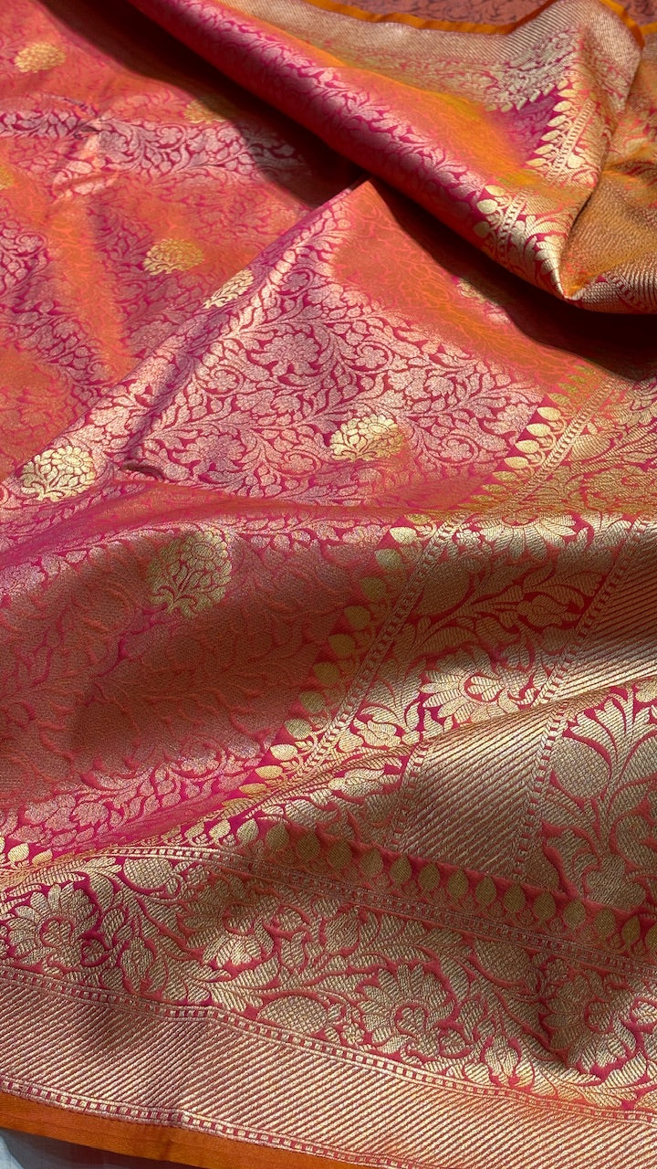 Red premium katan silk saree
