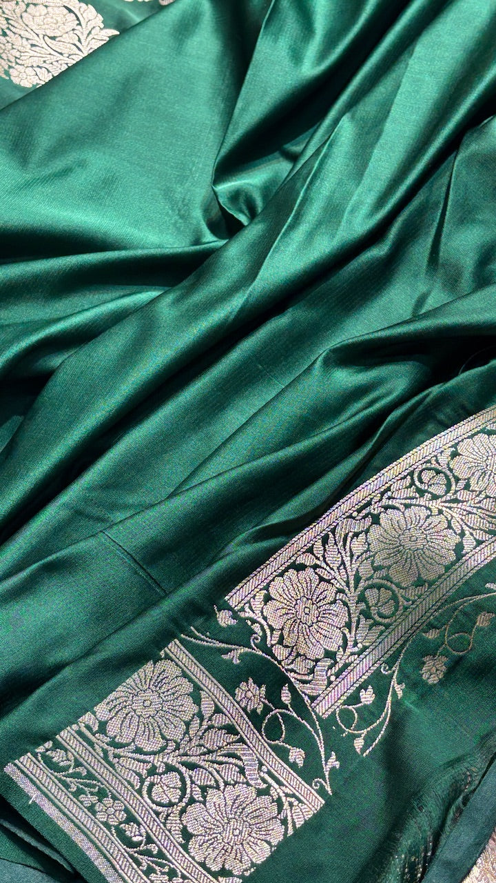 Blush Pink Banarasi Satin katan Silk