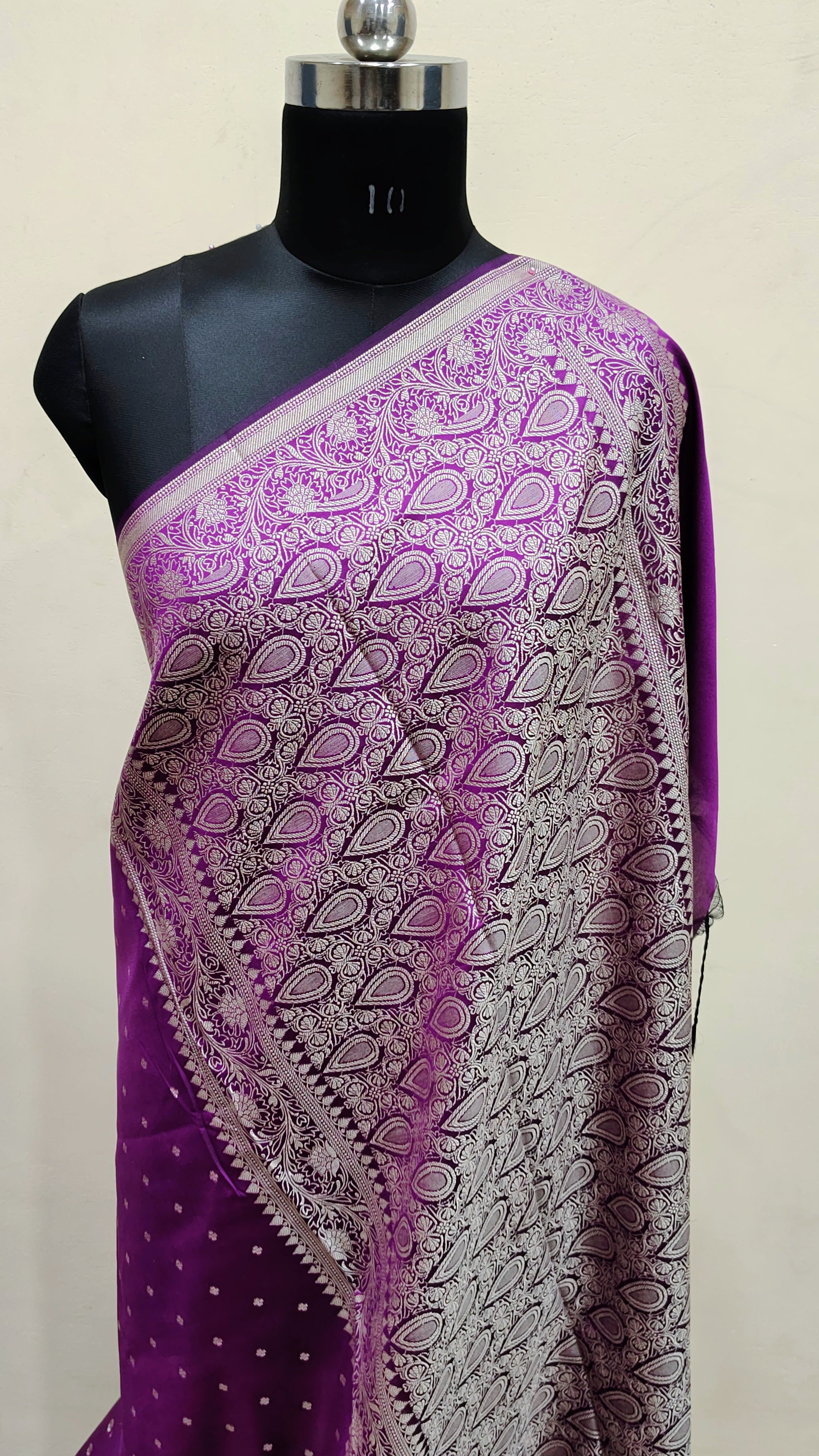 Royal Purple Banarasi Resham Silk