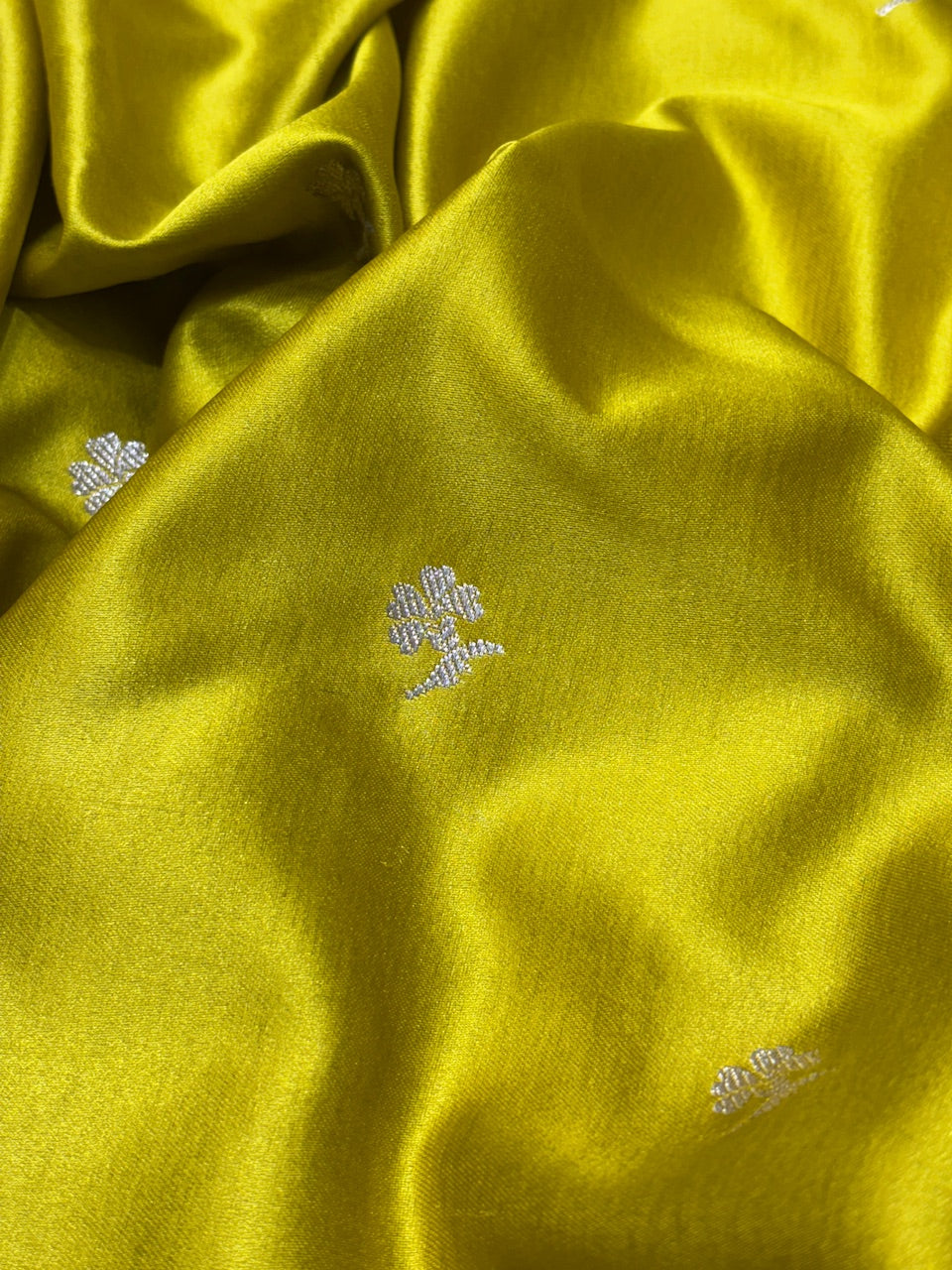 Mustard Gold Pure Banarasi Mashru Silk Saree