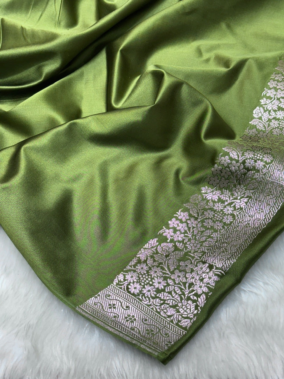 Green Mashru Silk Banarasi Saree