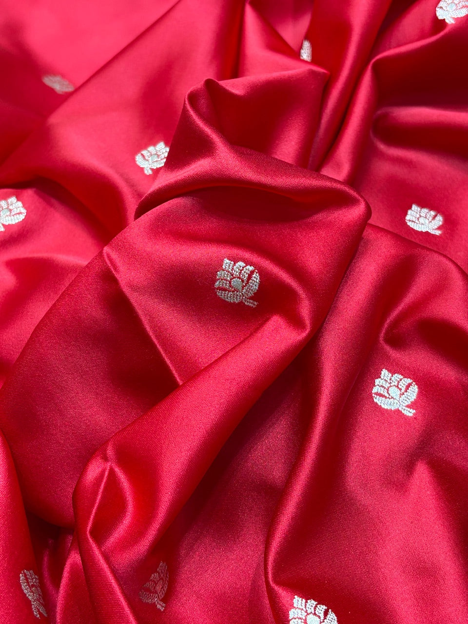 Deep Pink Banarasi Mashru Silk Saree