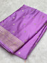 Lavender Pure Banarasi Mashru Silk Saree