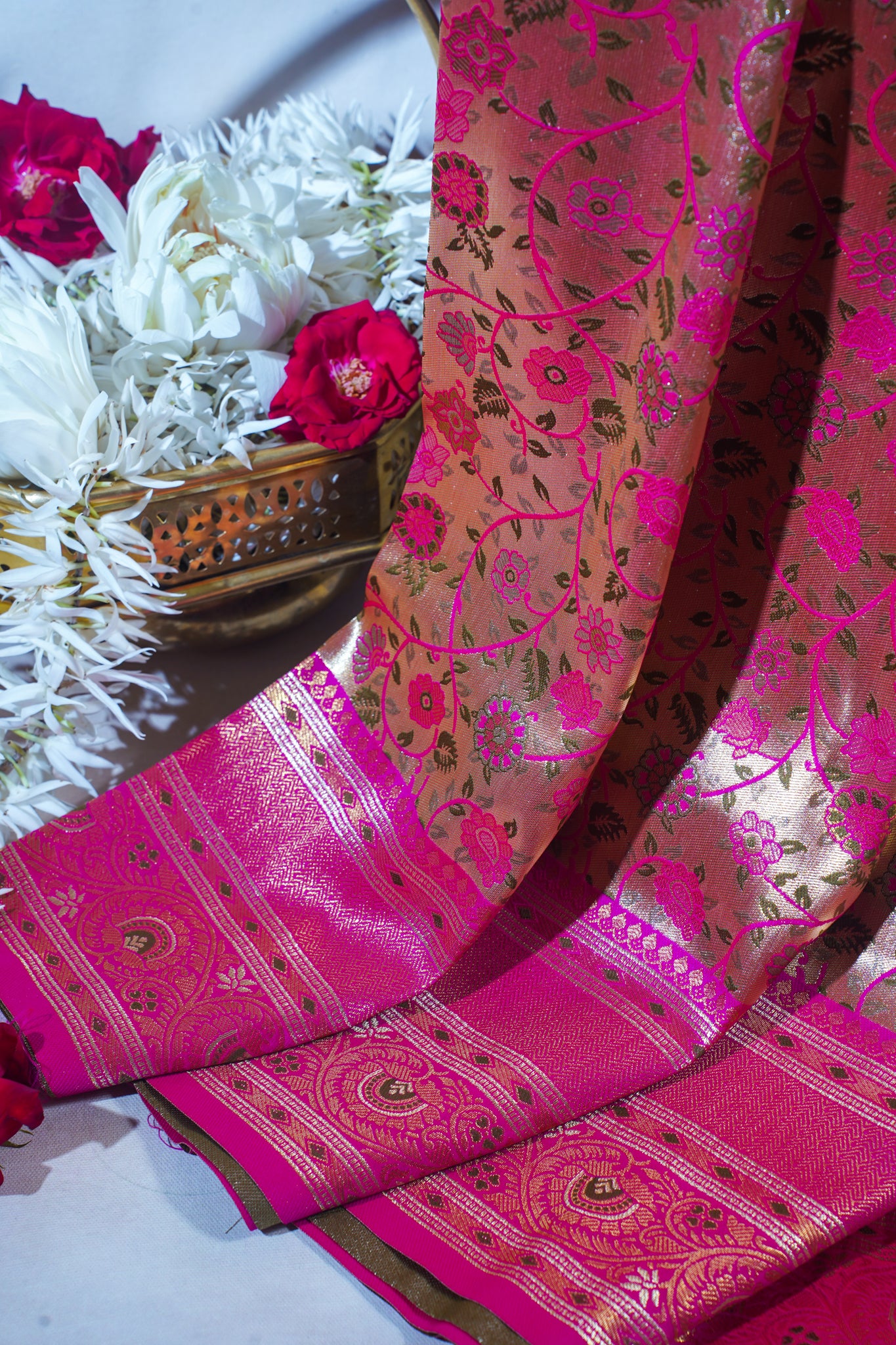 Royal Pink Khimkhab Catogary Banarasi Saree