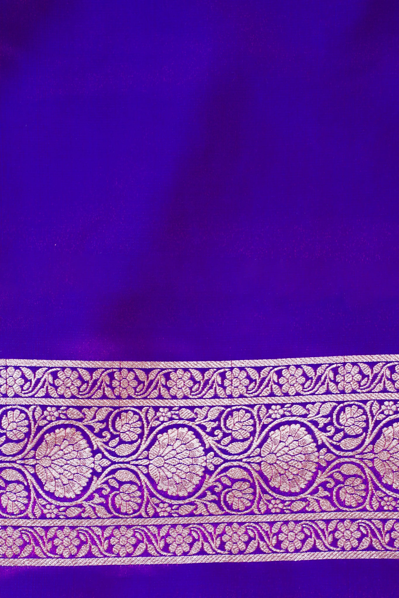 Royal Purple Banarasi Upada Satin Silk Saree