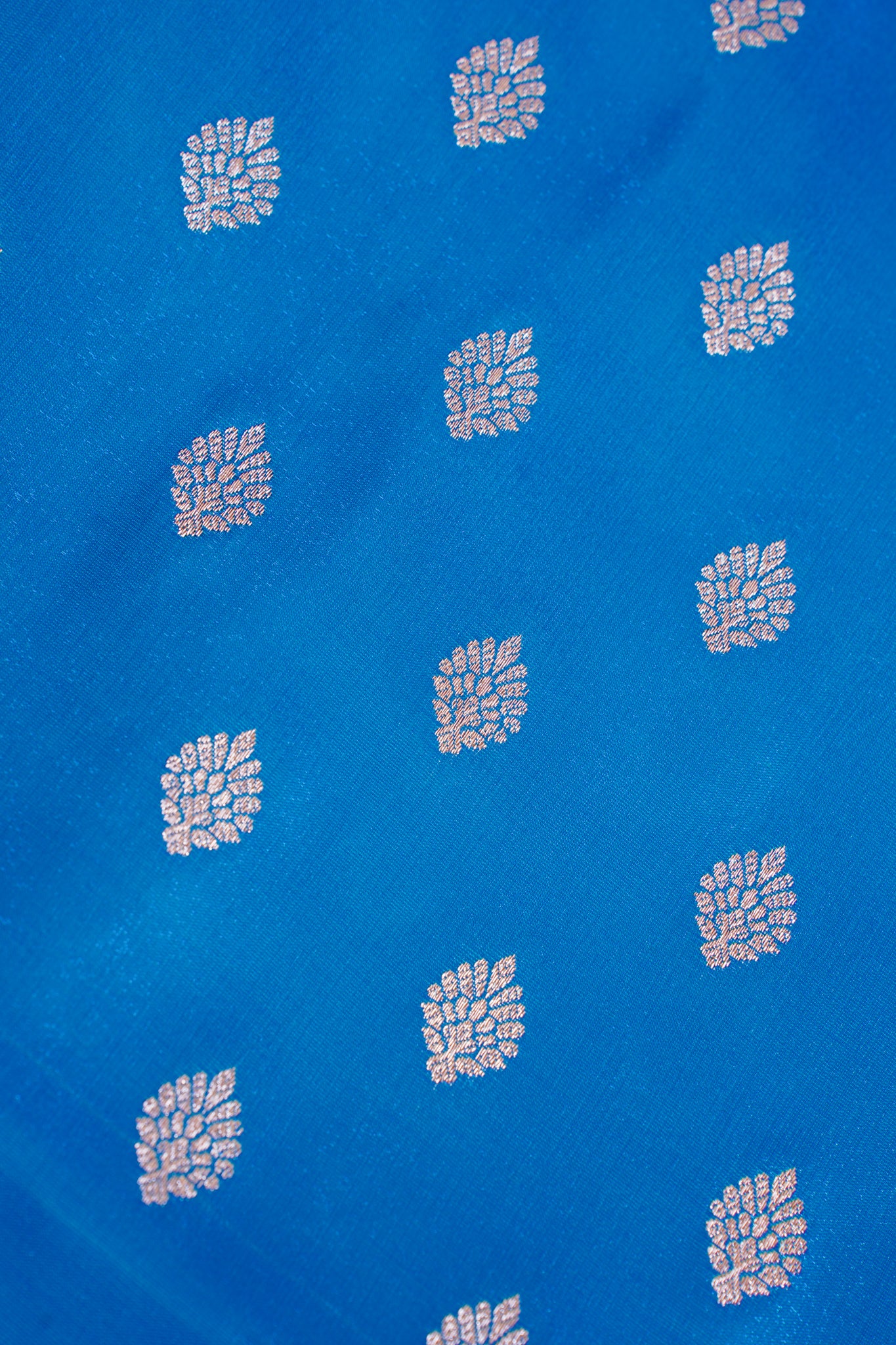 Royal Blue Banarasi Upada Satin Silk Saree