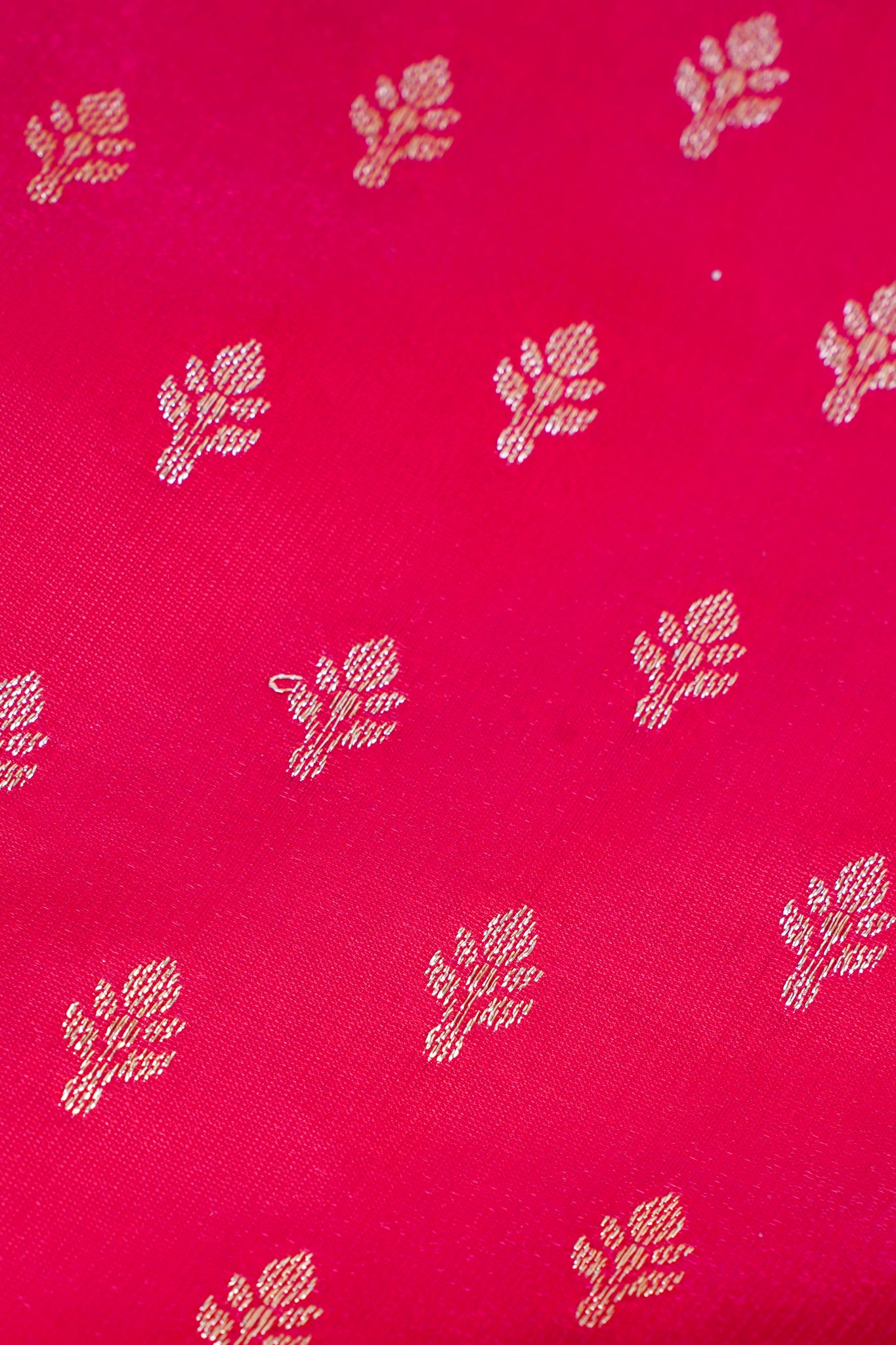 Crimson Pink Pure Banarasi Upada Satin Silk Buti Saree