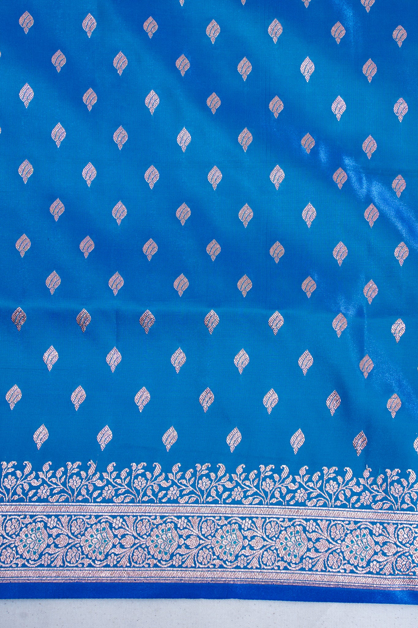 Royal Blue Upada Satin Silk Saree