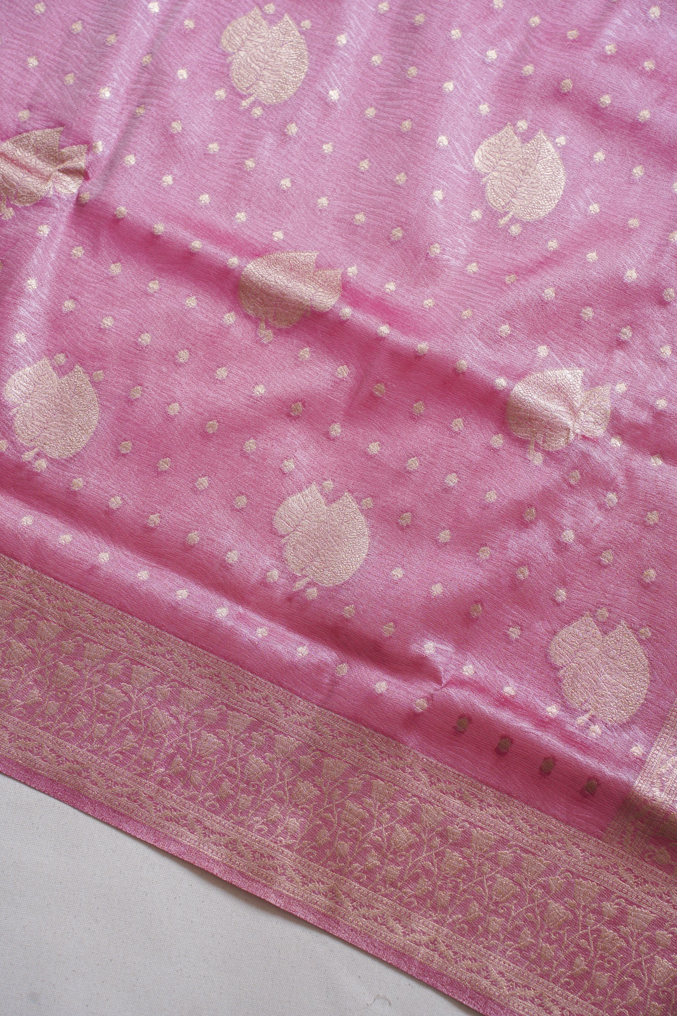 Pink Tissue Silk Saree