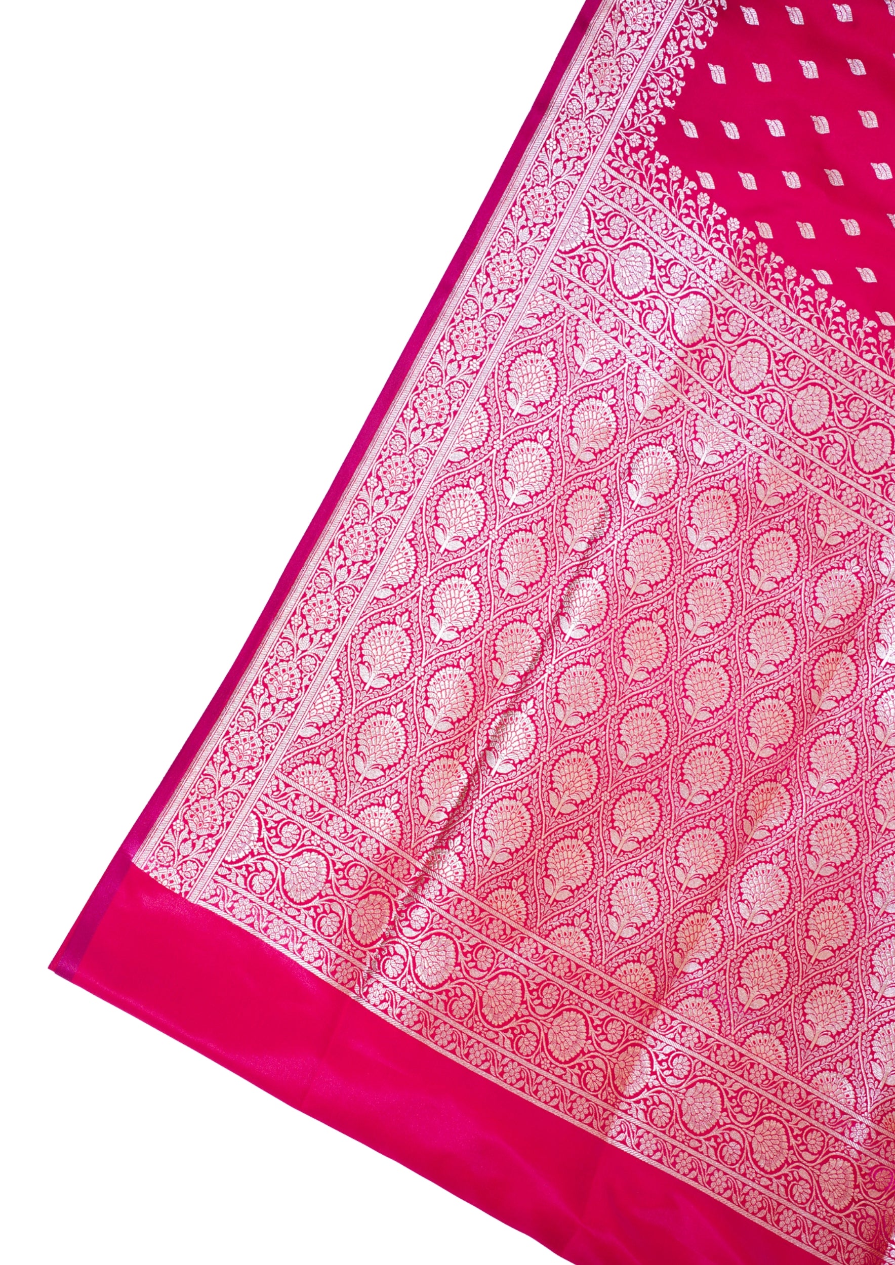 Rani Pink Upada Satin Silk Saree