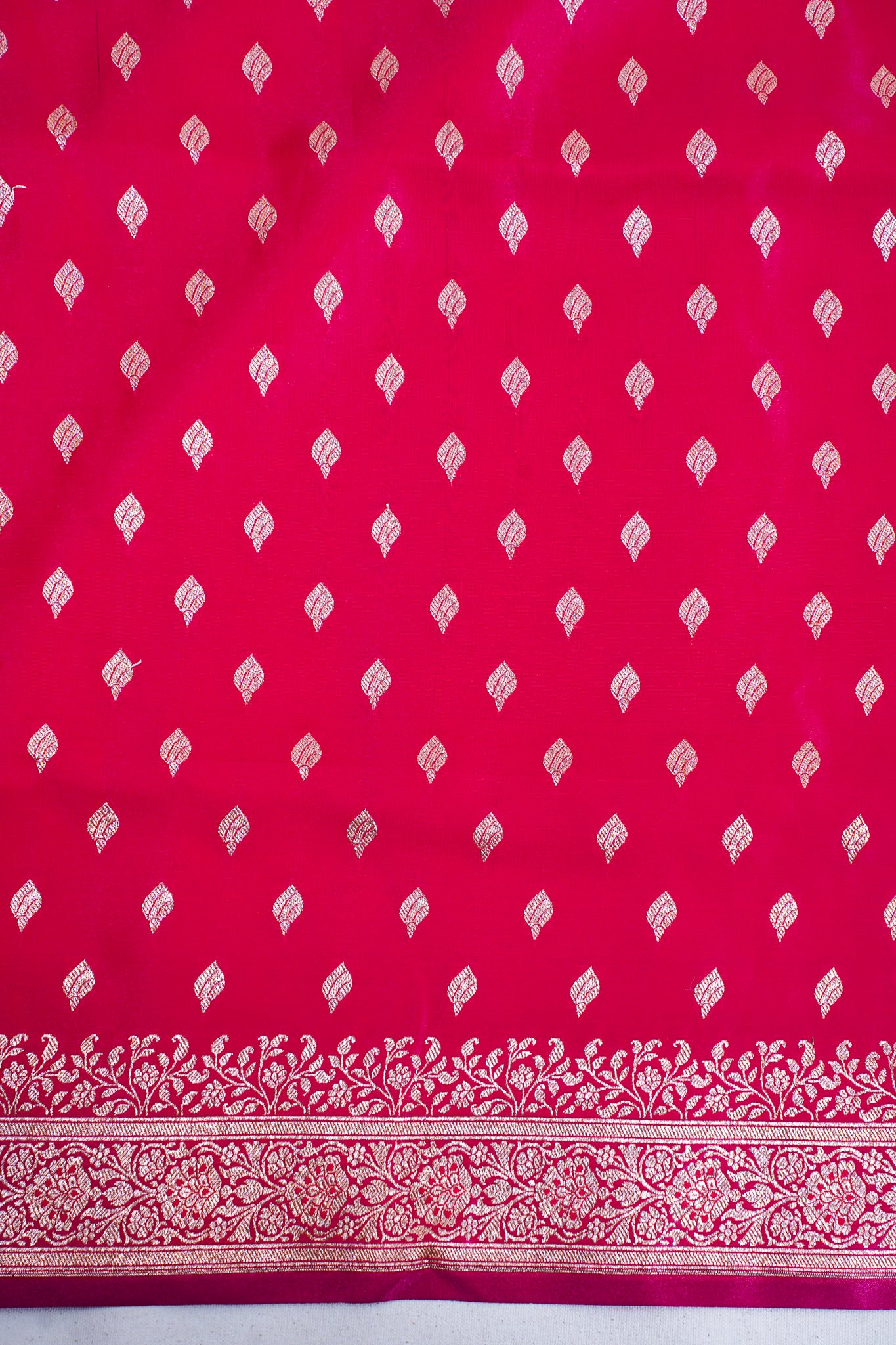 Rani Pink Upada Satin Silk Saree