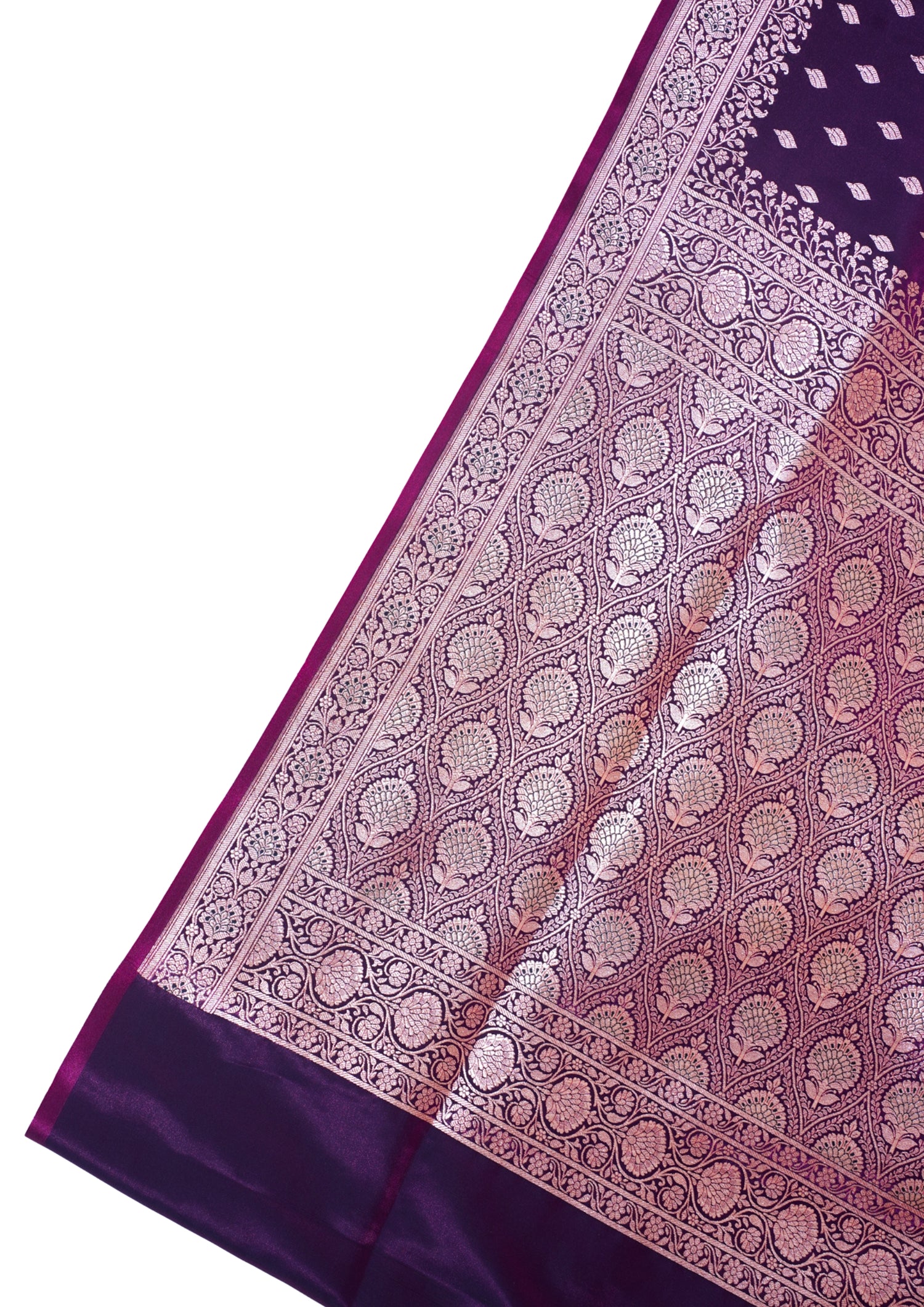 Royal Purple Upada Satin Silk Saree