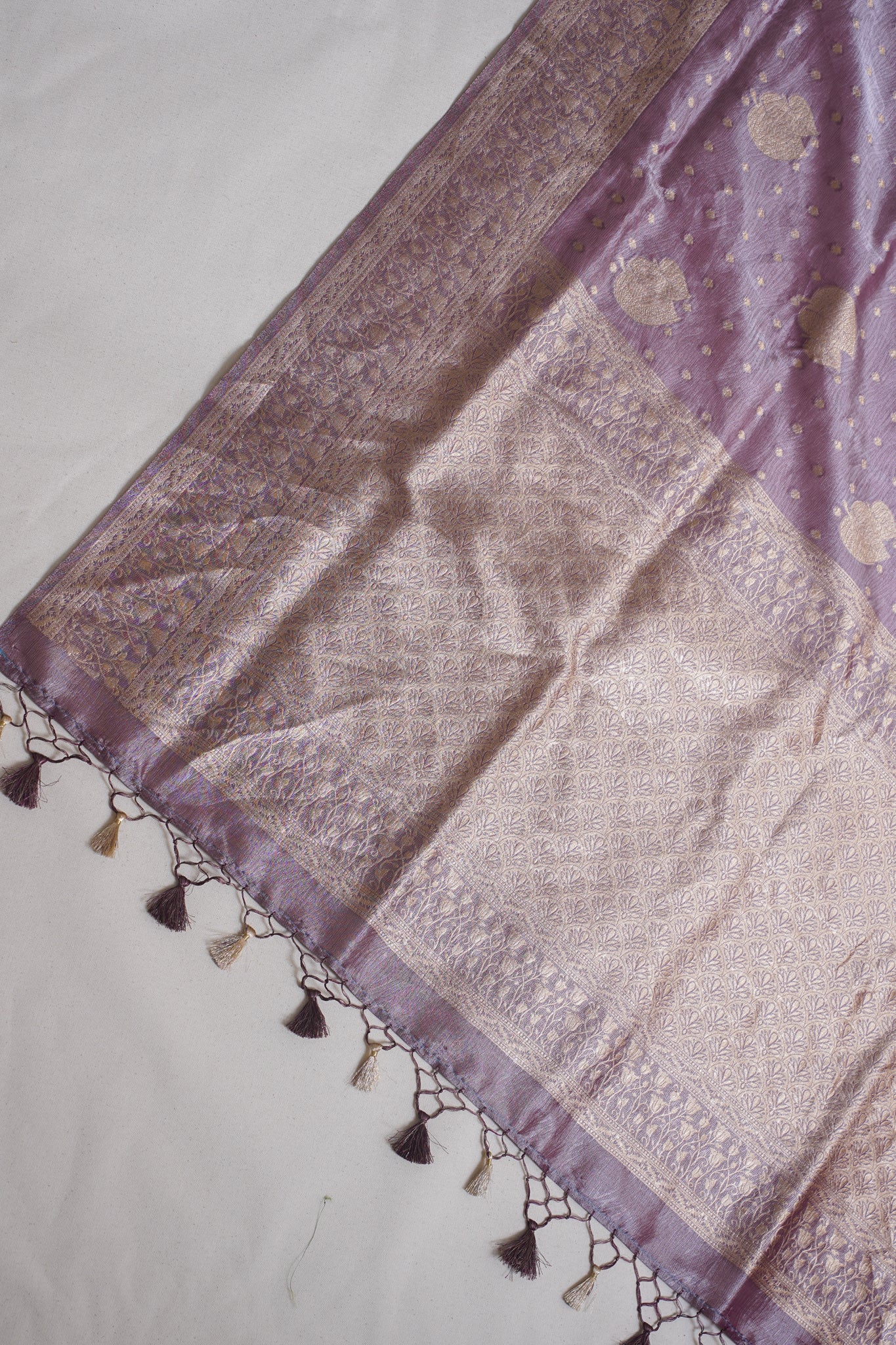 Purple Tissue Silk Saree
