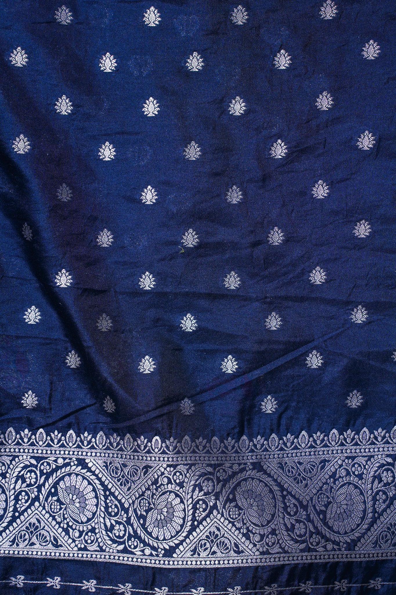 Navy Blue Banarasi Minakari Jaal Saree