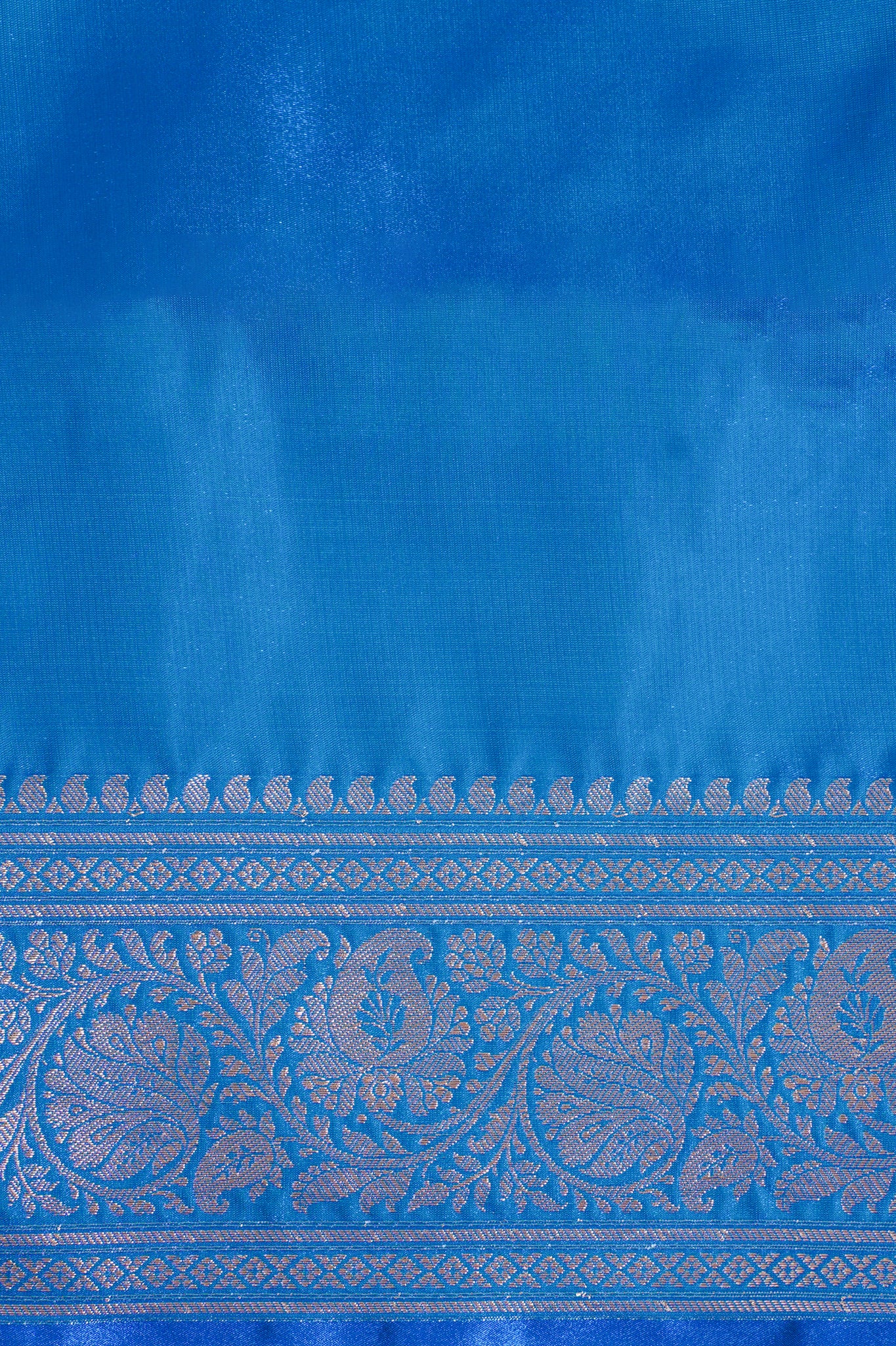 Sky Blue Banarasi Upada Satin Silk Buti Saree