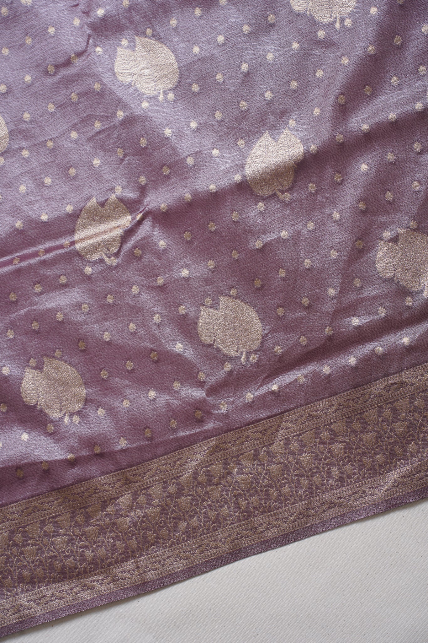 Purple Tissue Silk Saree