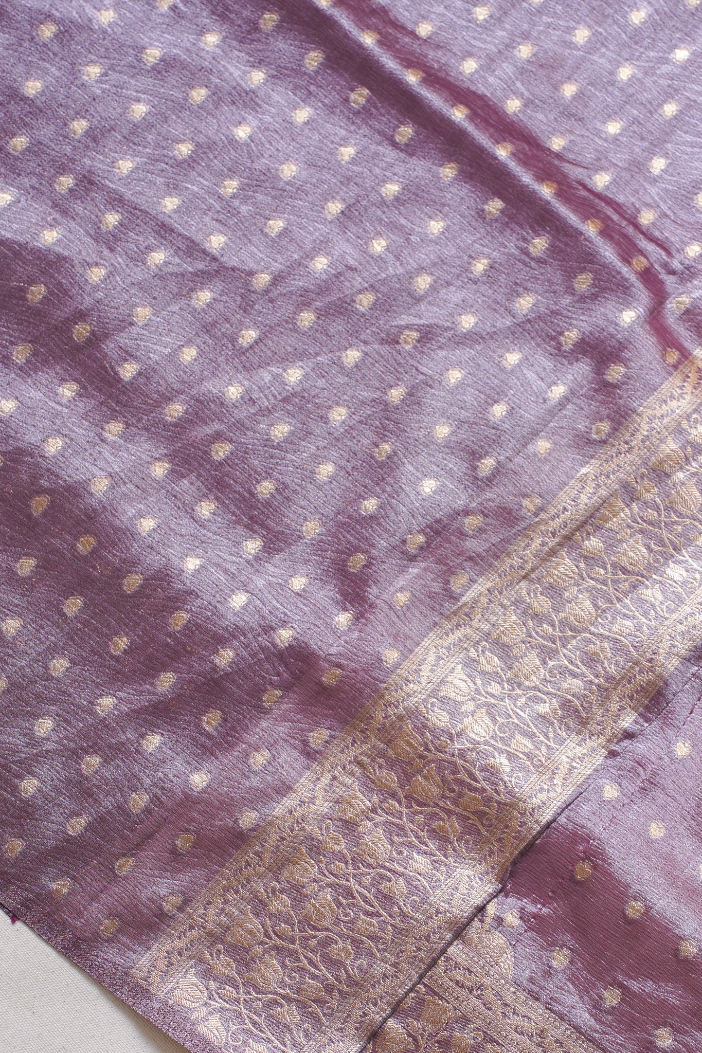 Purple Tissue Silk Saree