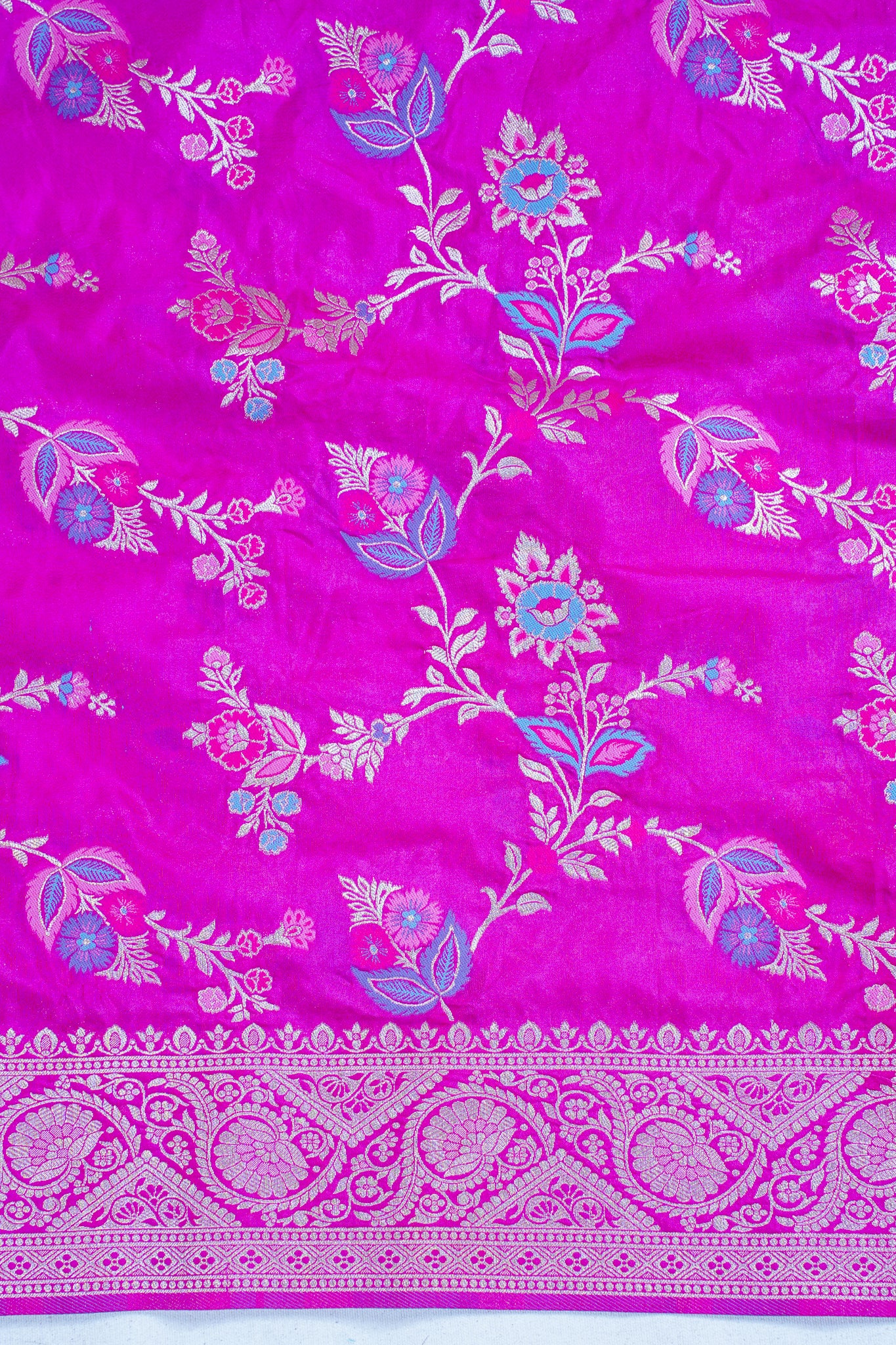 Magenta Banarasi Minakari Jaal Saree