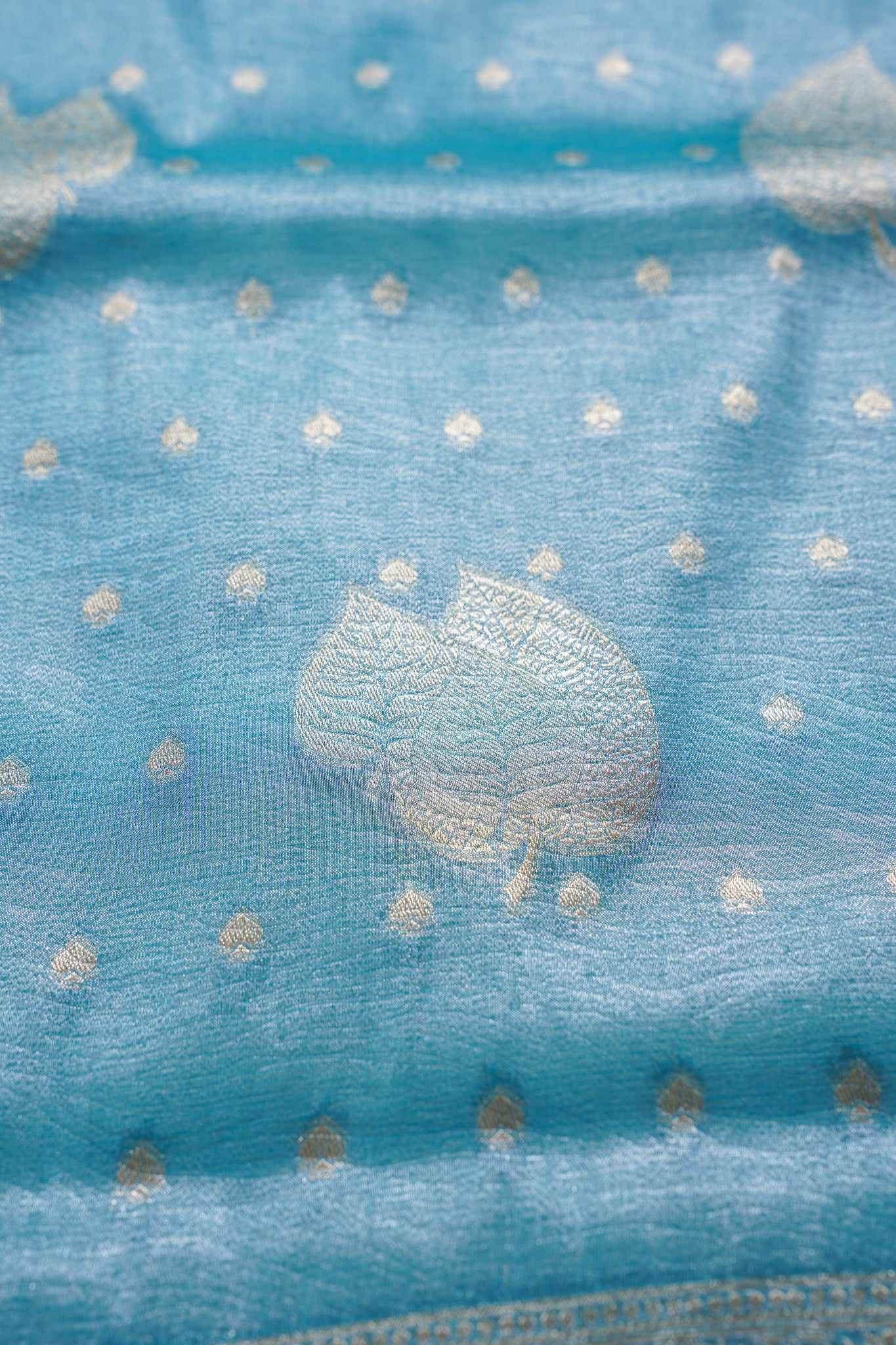 Sky Blue Tissue Silk Saree