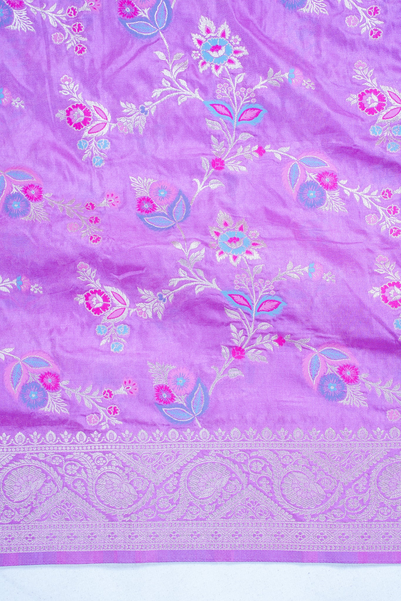 Purple Banarasi Minakari Jaal Saree