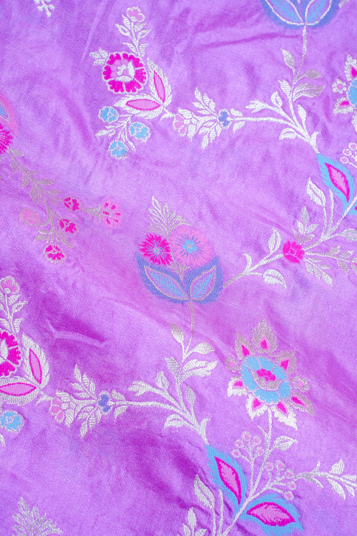 Purple Banarasi Minakari Jaal Saree