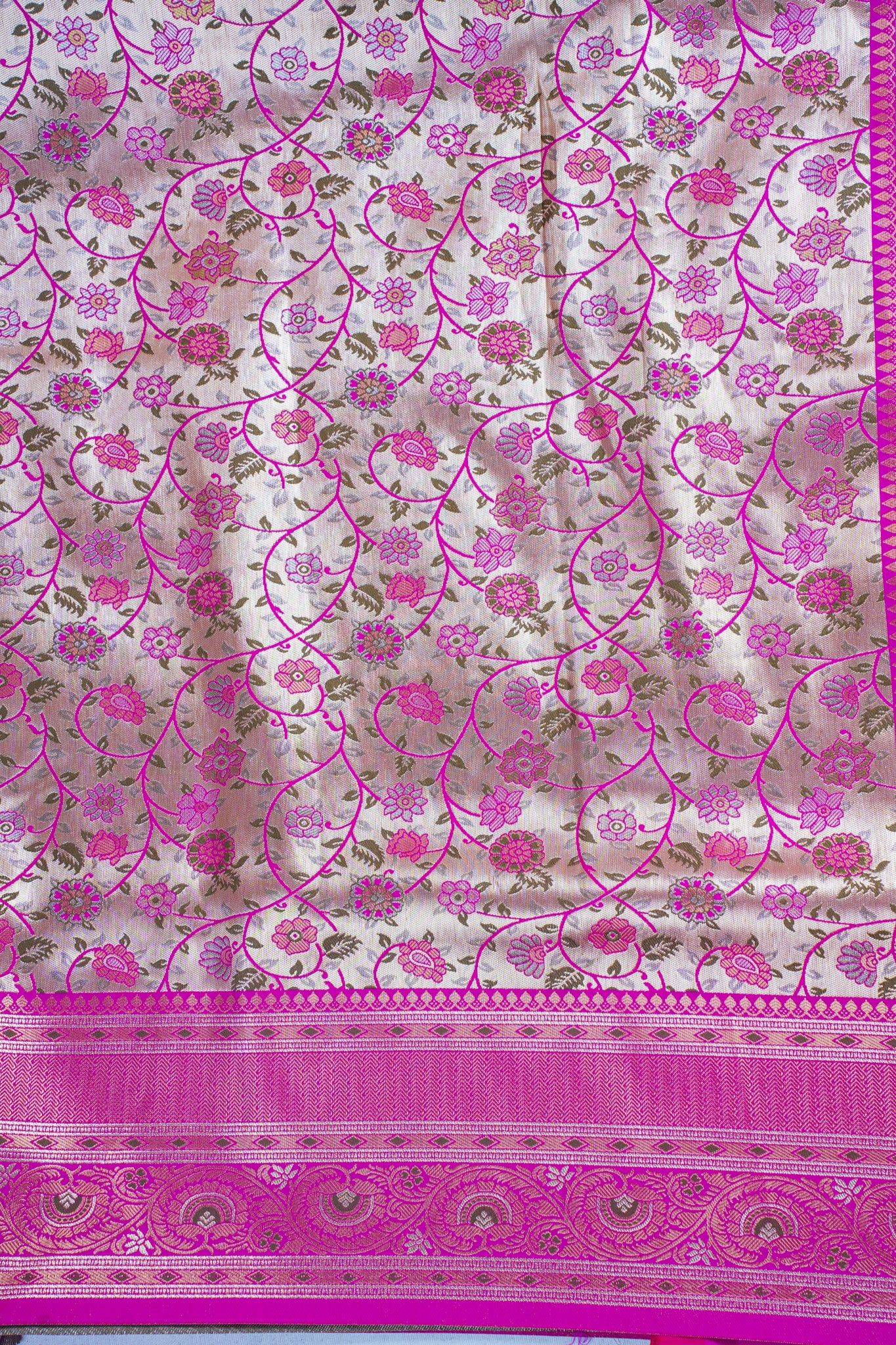 Royal Pink Khimkhab Catogary Banarasi Saree