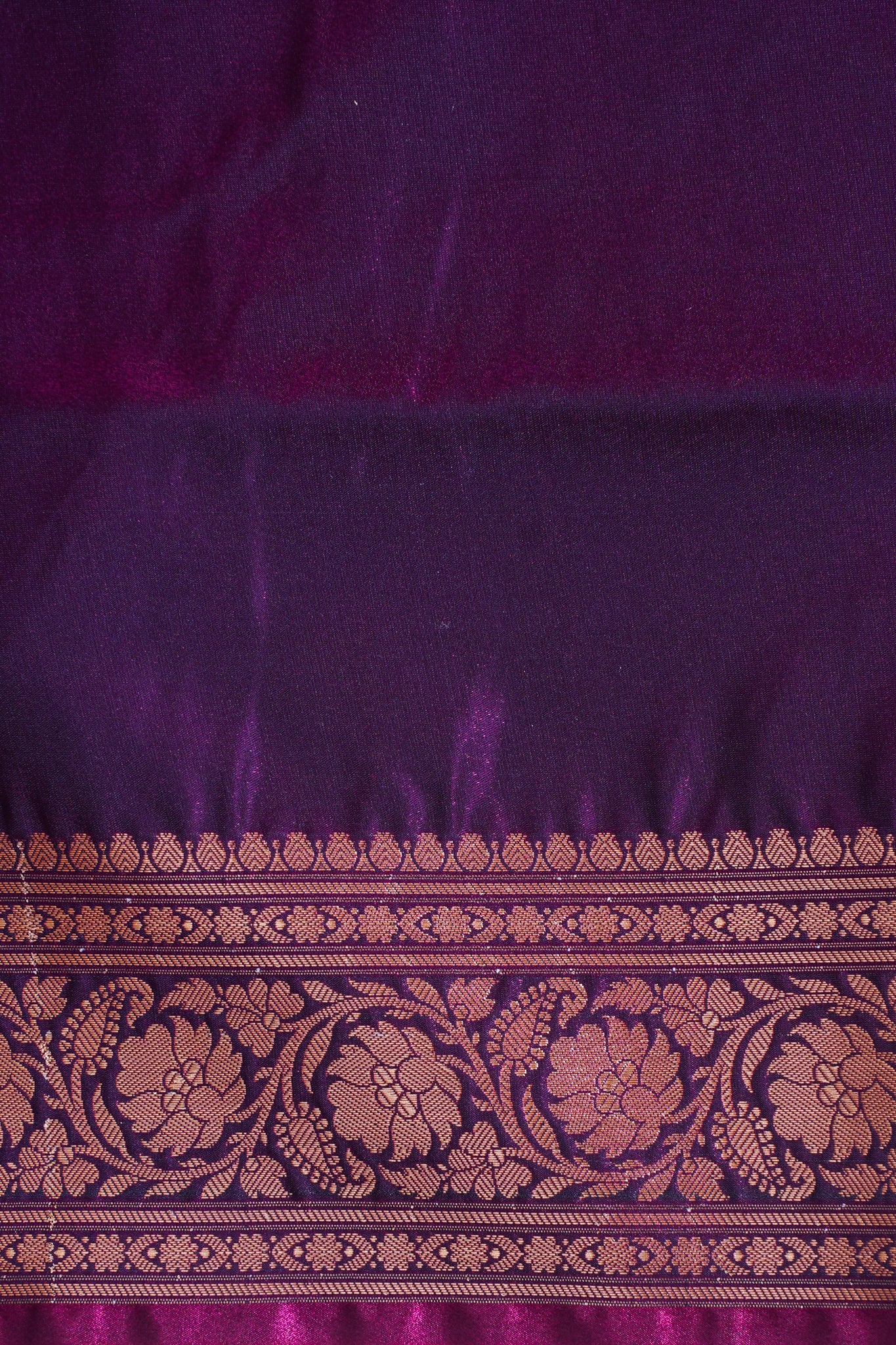 Royal Plumb Banarasi Upada Satin Silk Buti Saree