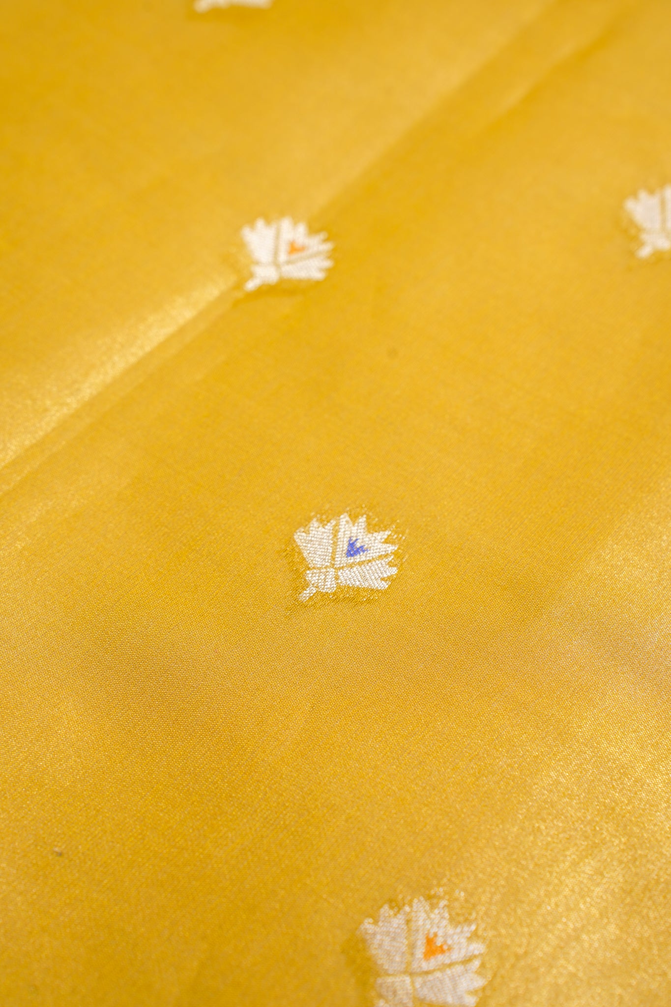 Golden Yellow Paithani Minakari Tissue Silk Saree