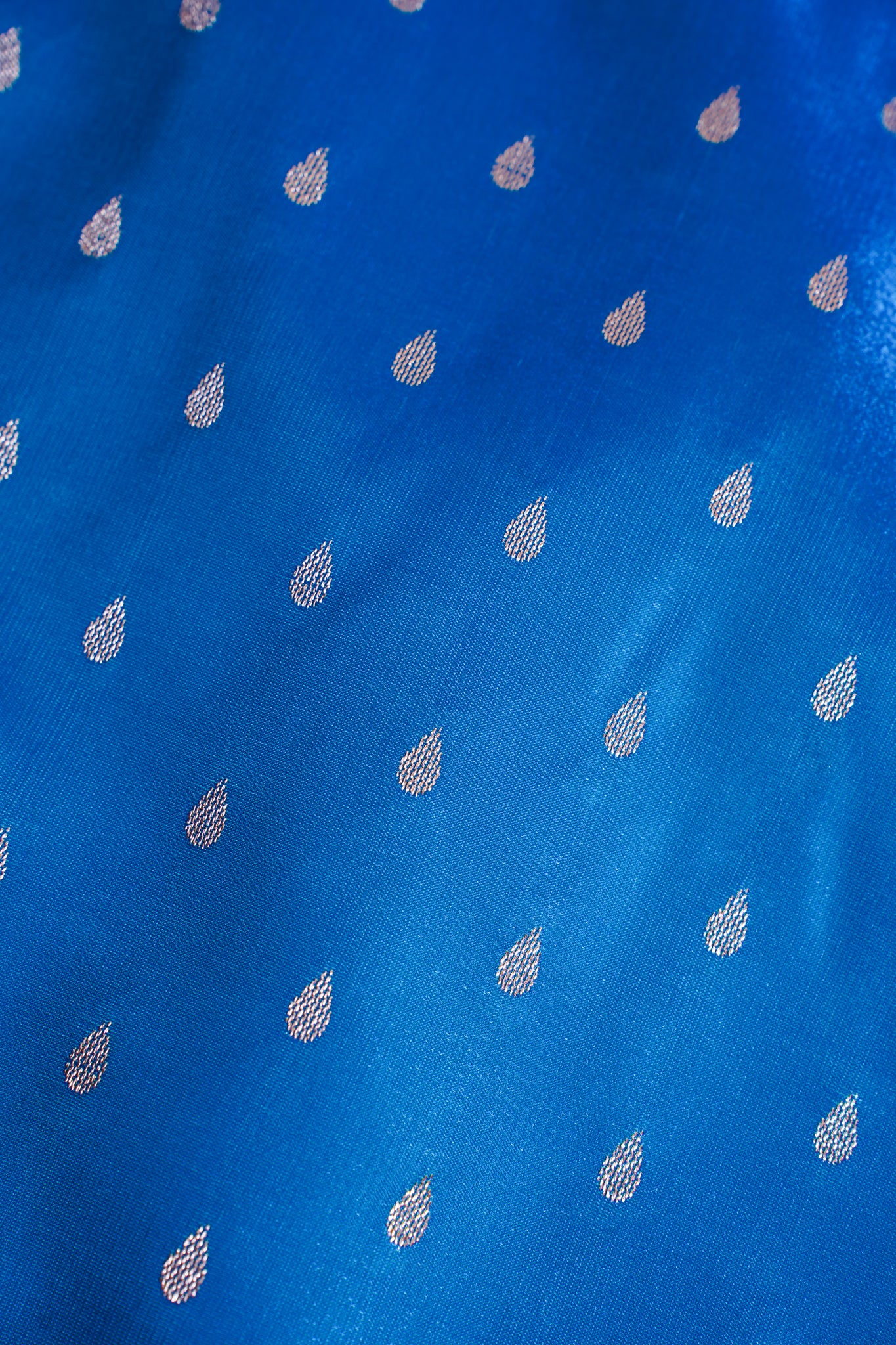 Royal Blue Banarasi Upada Satin Silk Buti Saree