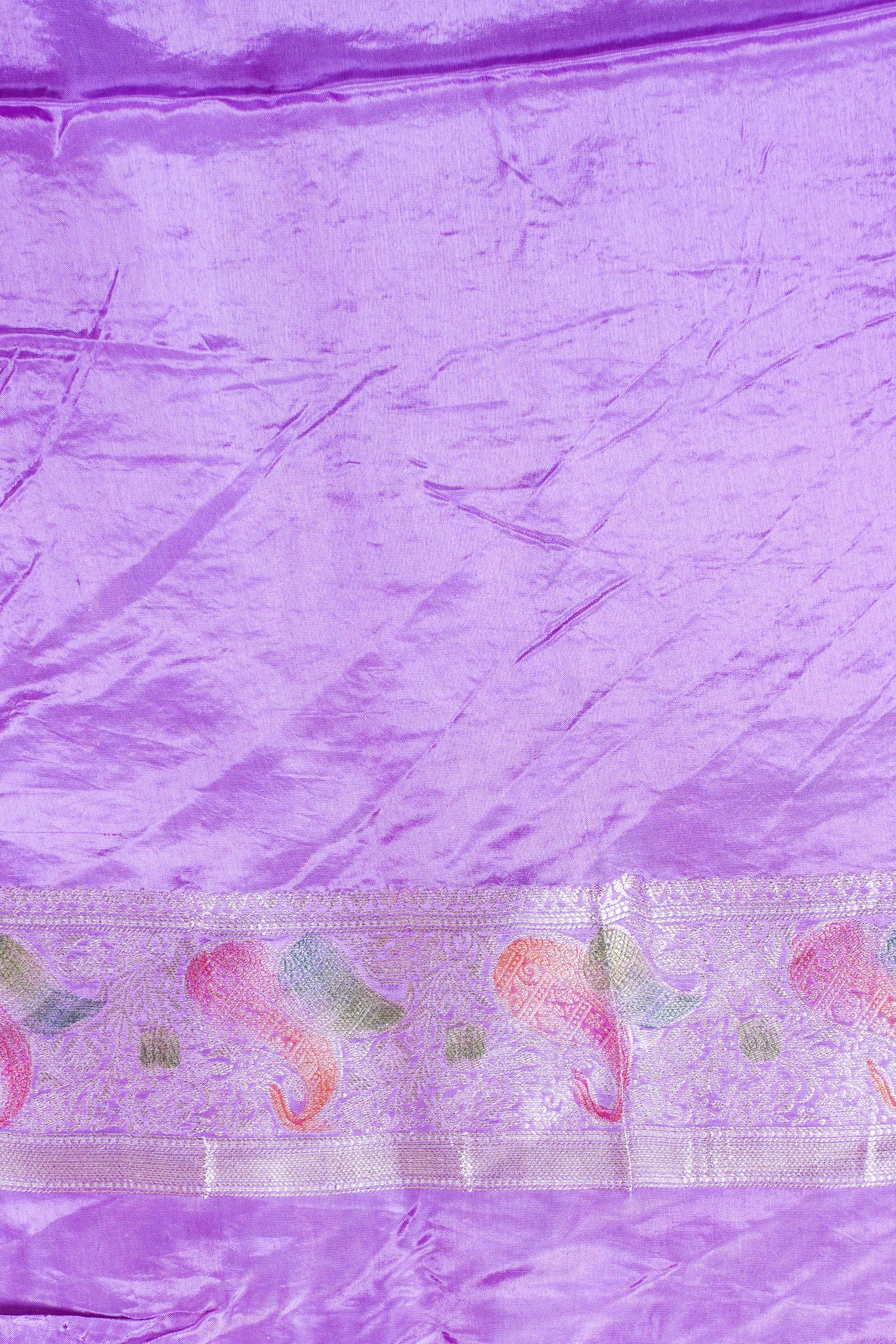 Lavender Chinnon Silk Minakari Jaal Saree