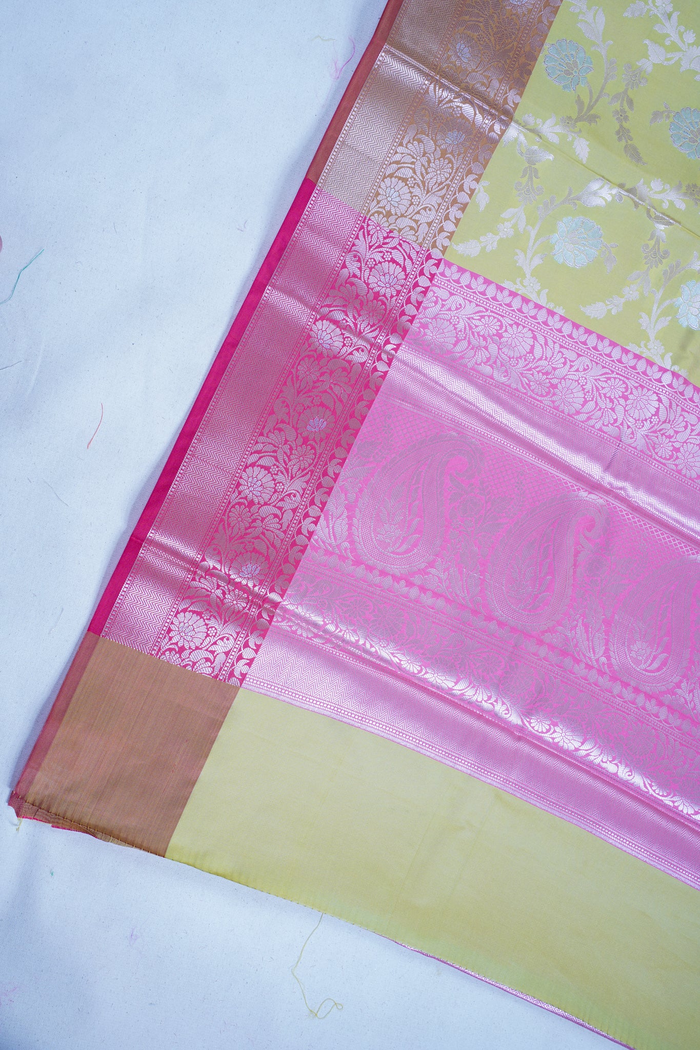 Green Banarasi Katan Alfi Jaal Saree