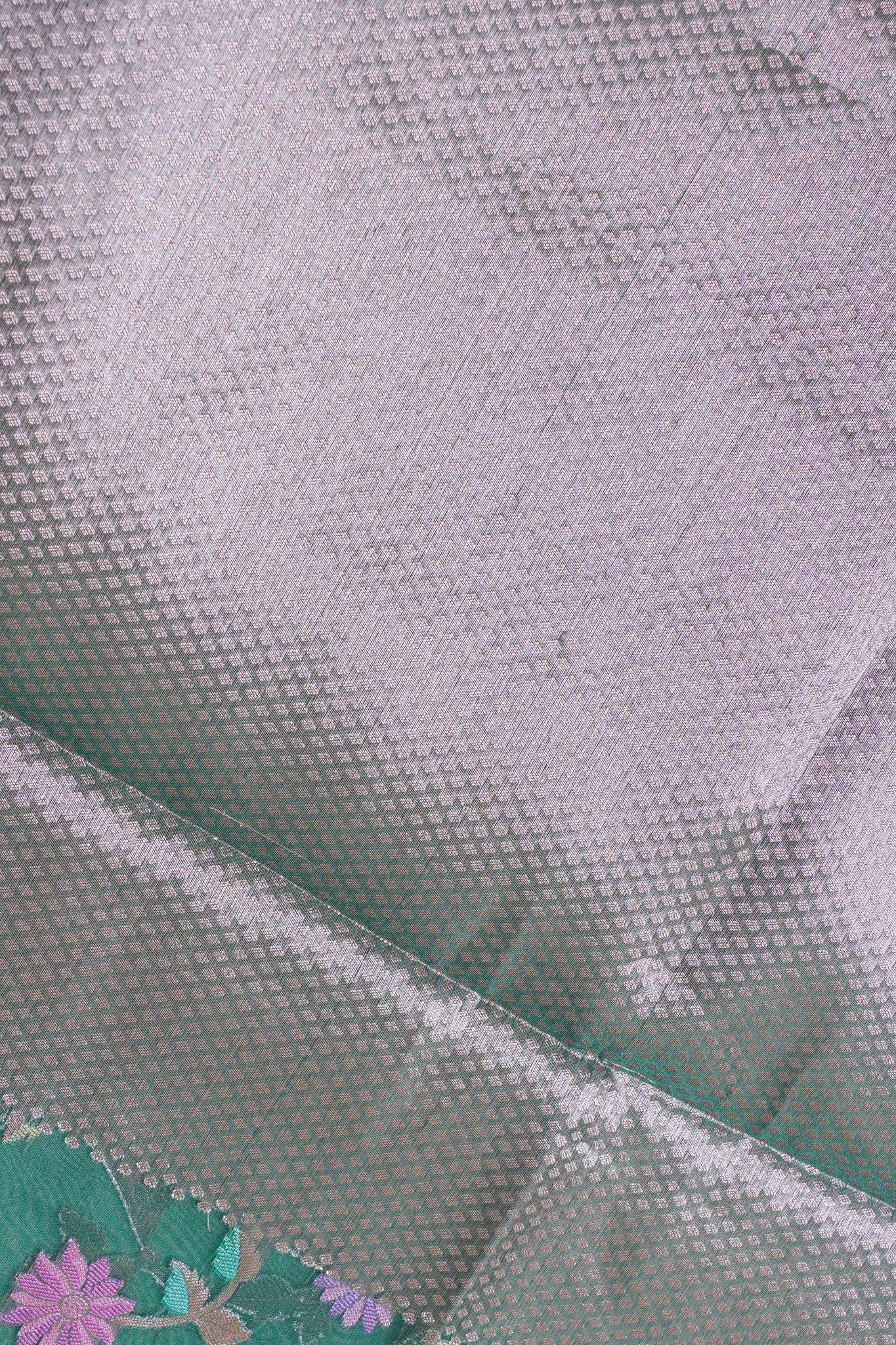 Green Organza Banarasi Tilfi Minakari Jaal Saree