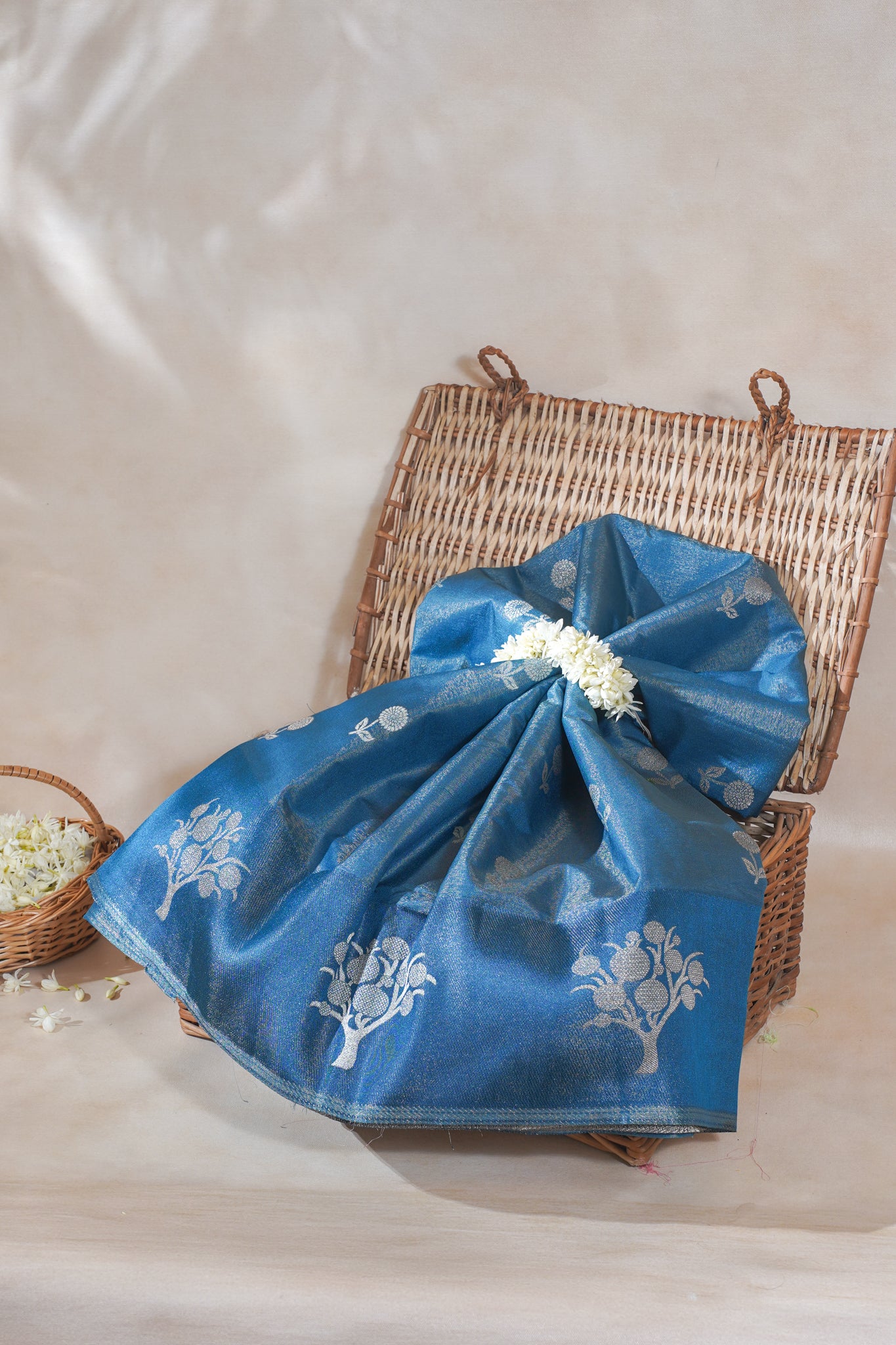 Blue Tissue Silk Saree