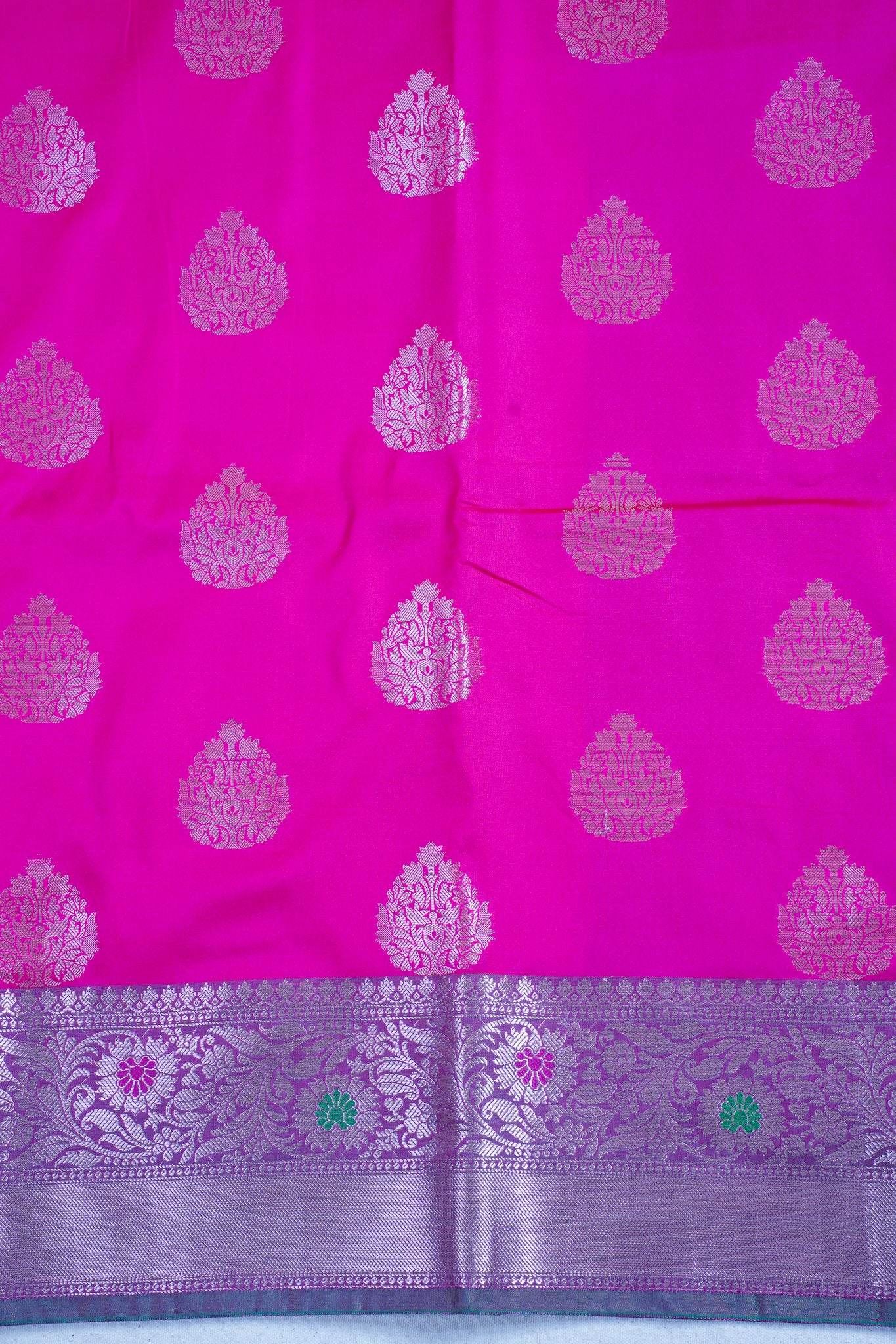Pink Banarasi Katan Alfi Buta Saree