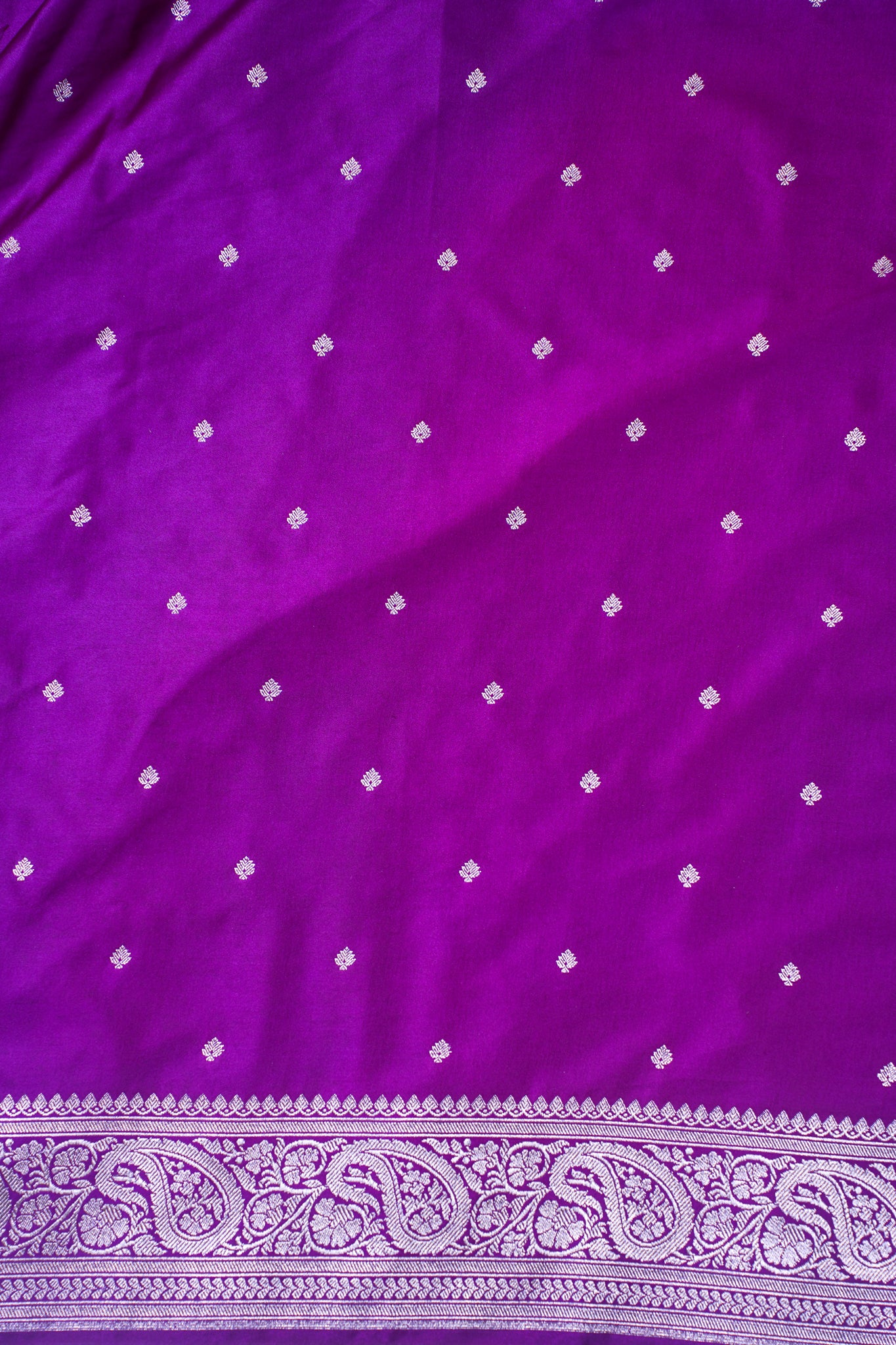 Royal Purple Banarasi Mashru Katan silk saree