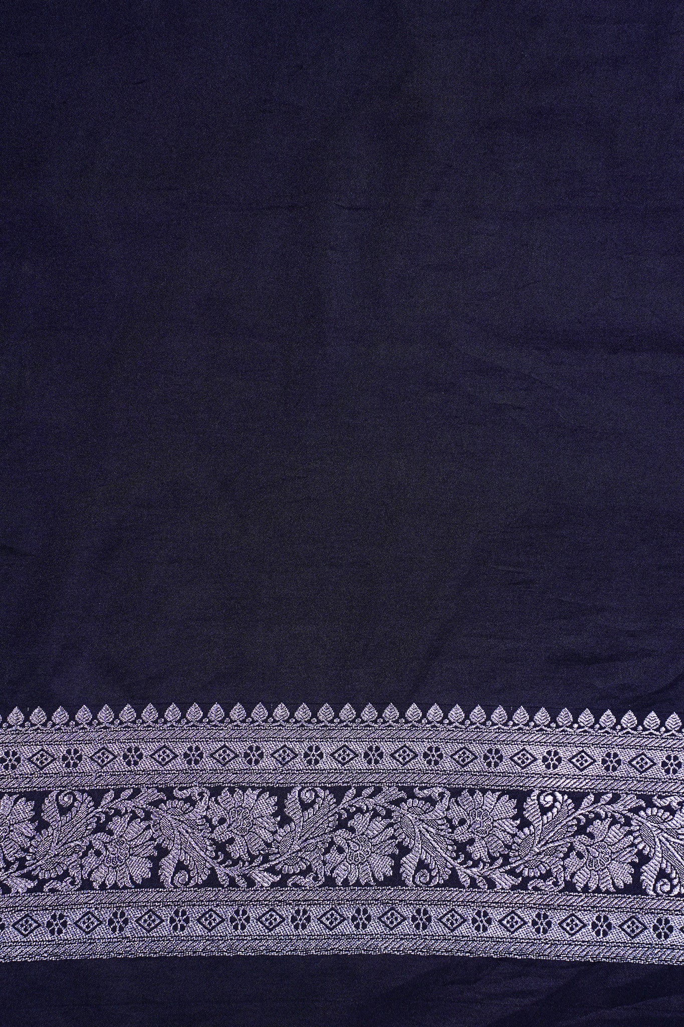 Charcoal Grey Banarasi Mashru Katan Silk Saree