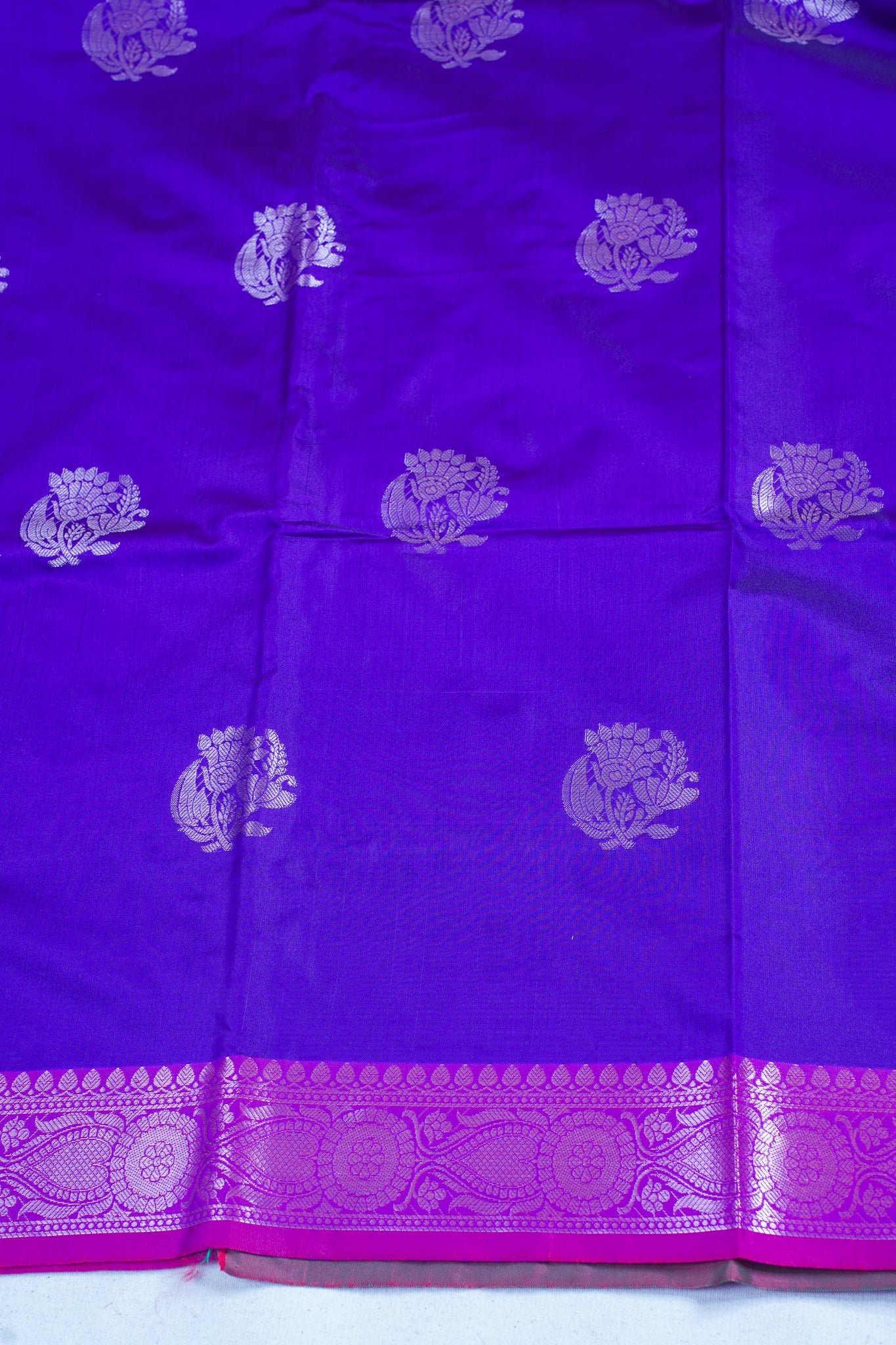 Royal Purple Banarasi Silk Saree with Buta Work