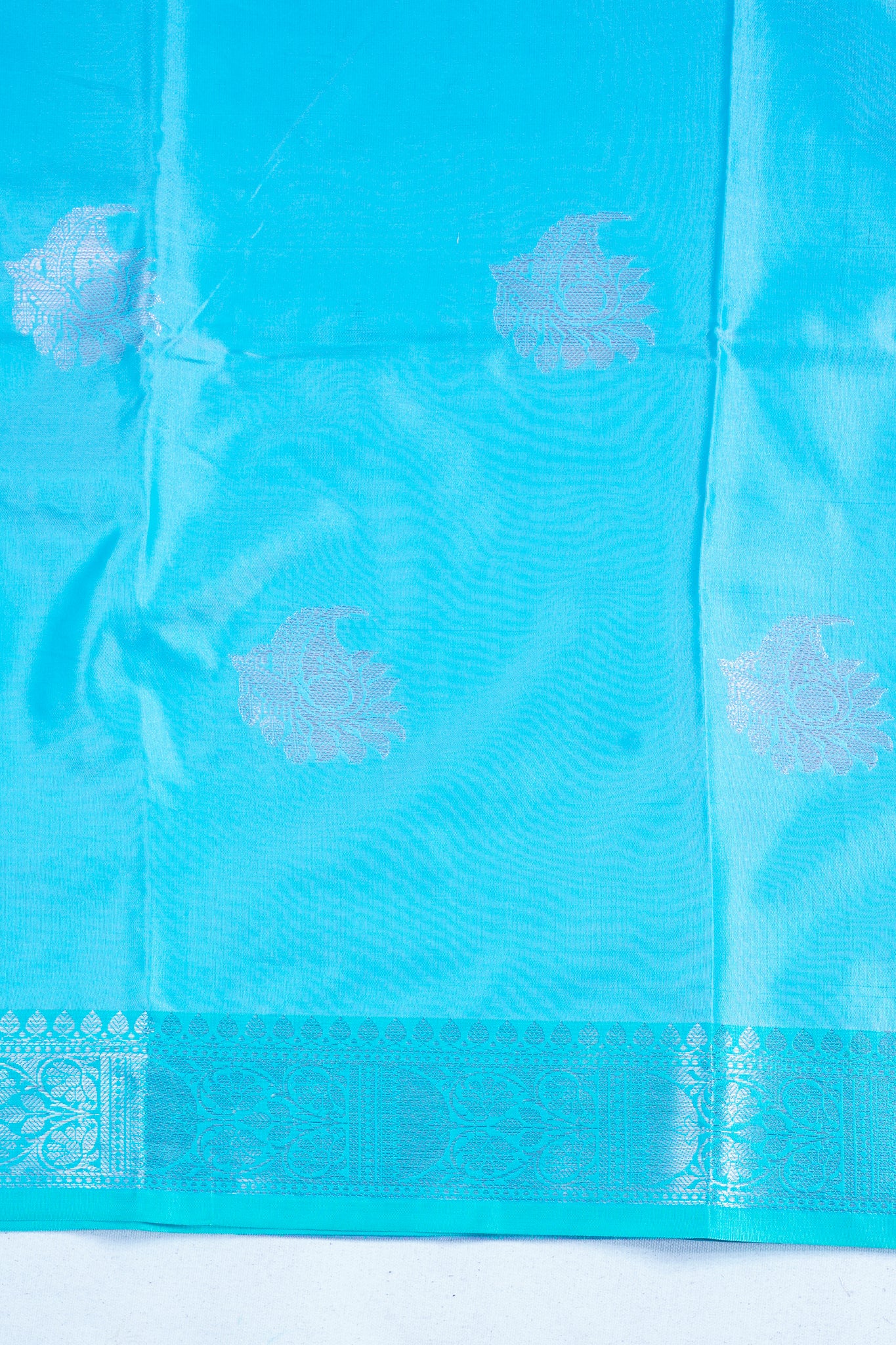 Sky Blue Banarasi Silk Saree with Buta Work
