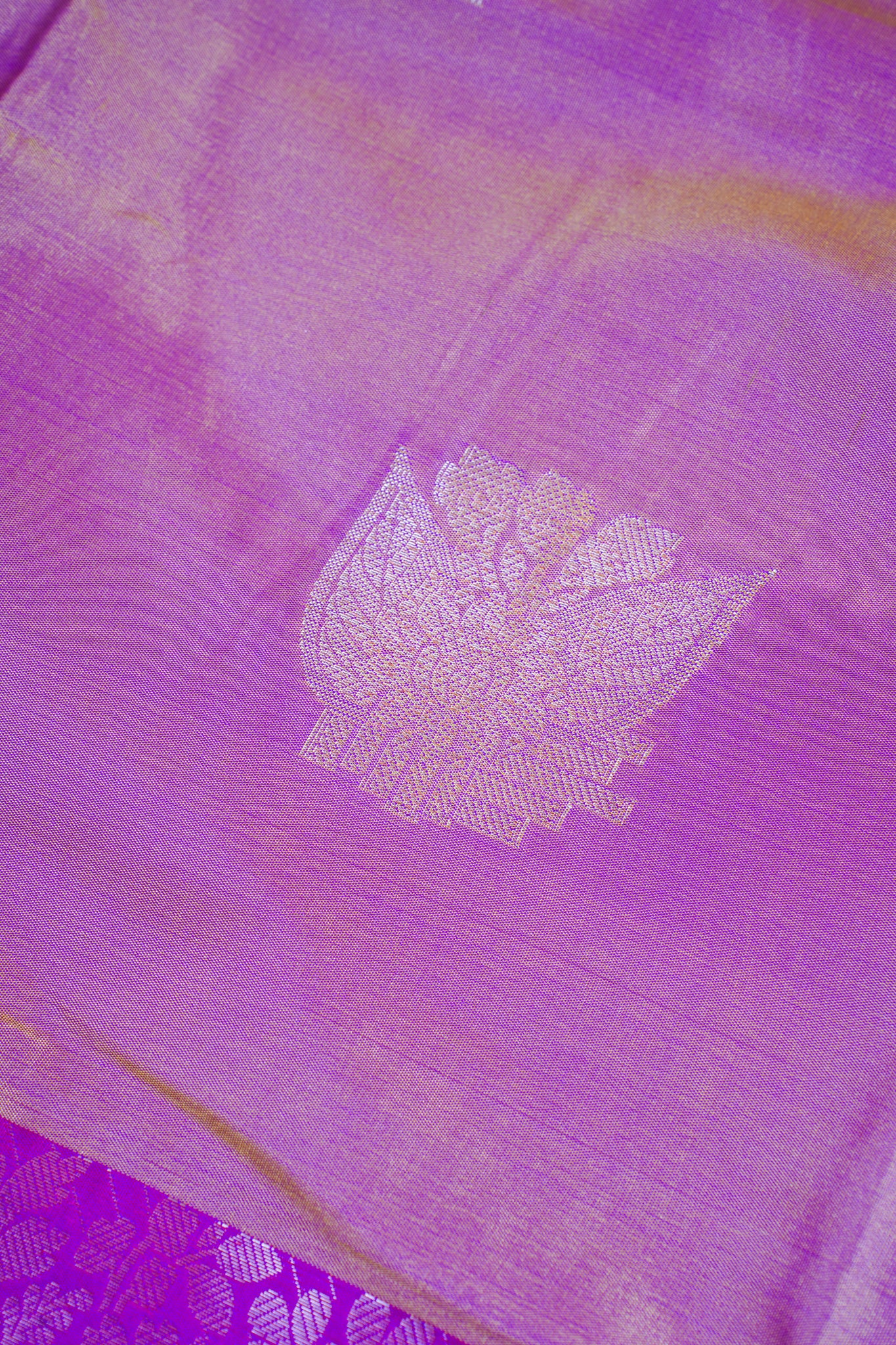 Royal Purple Banarasi Silk Saree with Buta Work