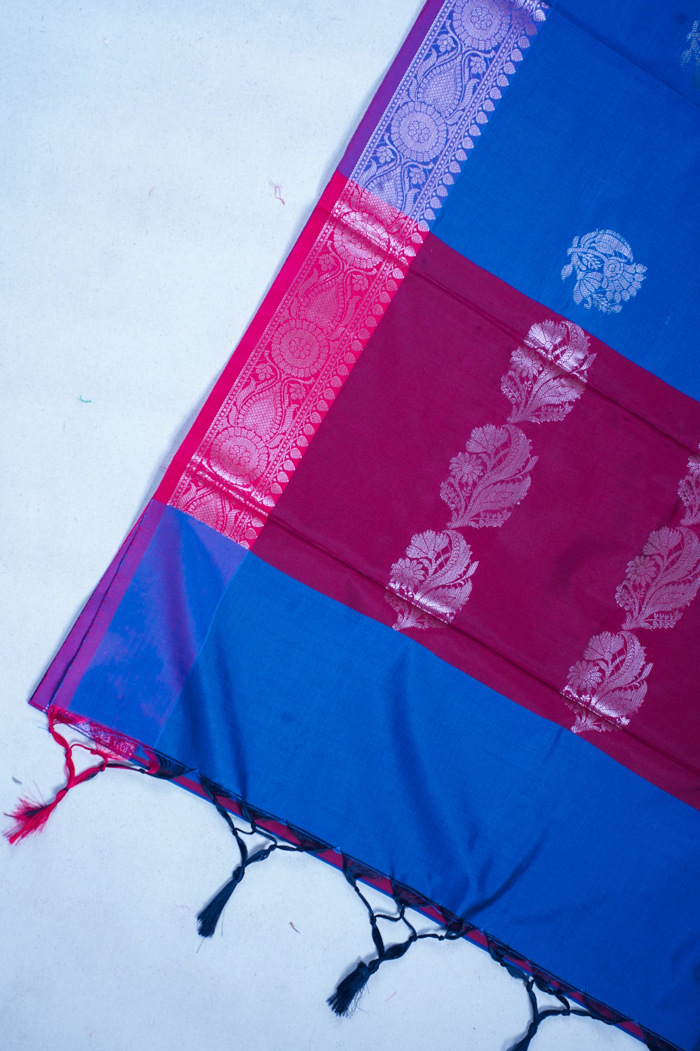 Deep Blue Banarasi Silk Saree with Buta Work