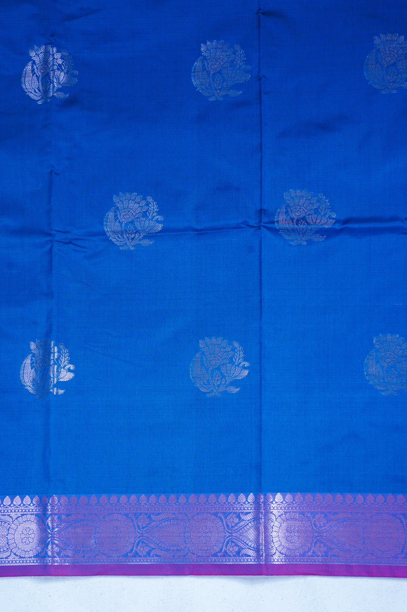 Deep Blue Banarasi Silk Saree with Buta Work